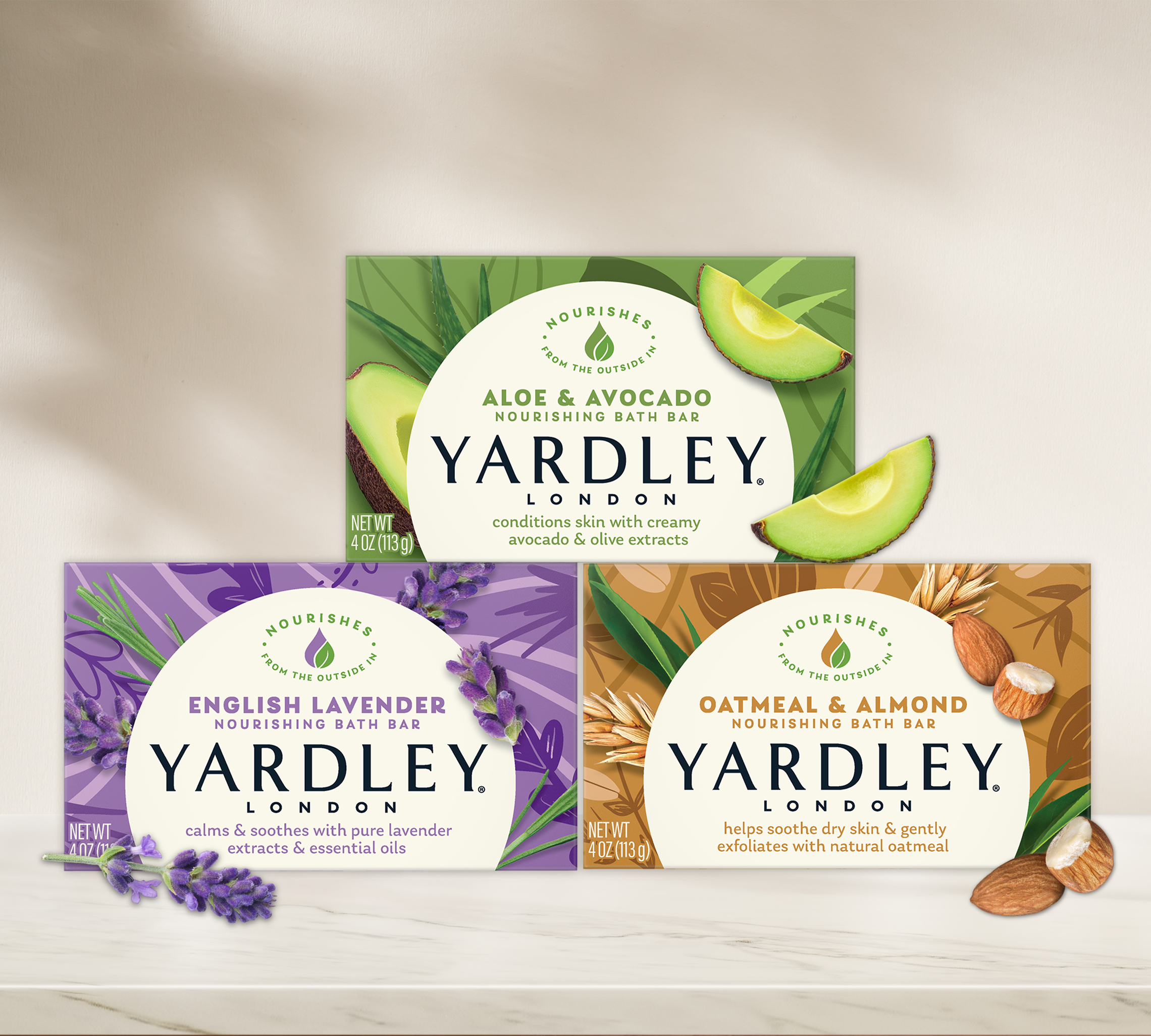 thumbnail video image 2 of Yardley London Bath Soap Bars Bundle, 10 Pack - (3) English Lavender, (3) Oatmeal & Almond, (2) Aloe & Avocado, (2) Shea Buttermilk, 4 Oz (Each), 2 of 10