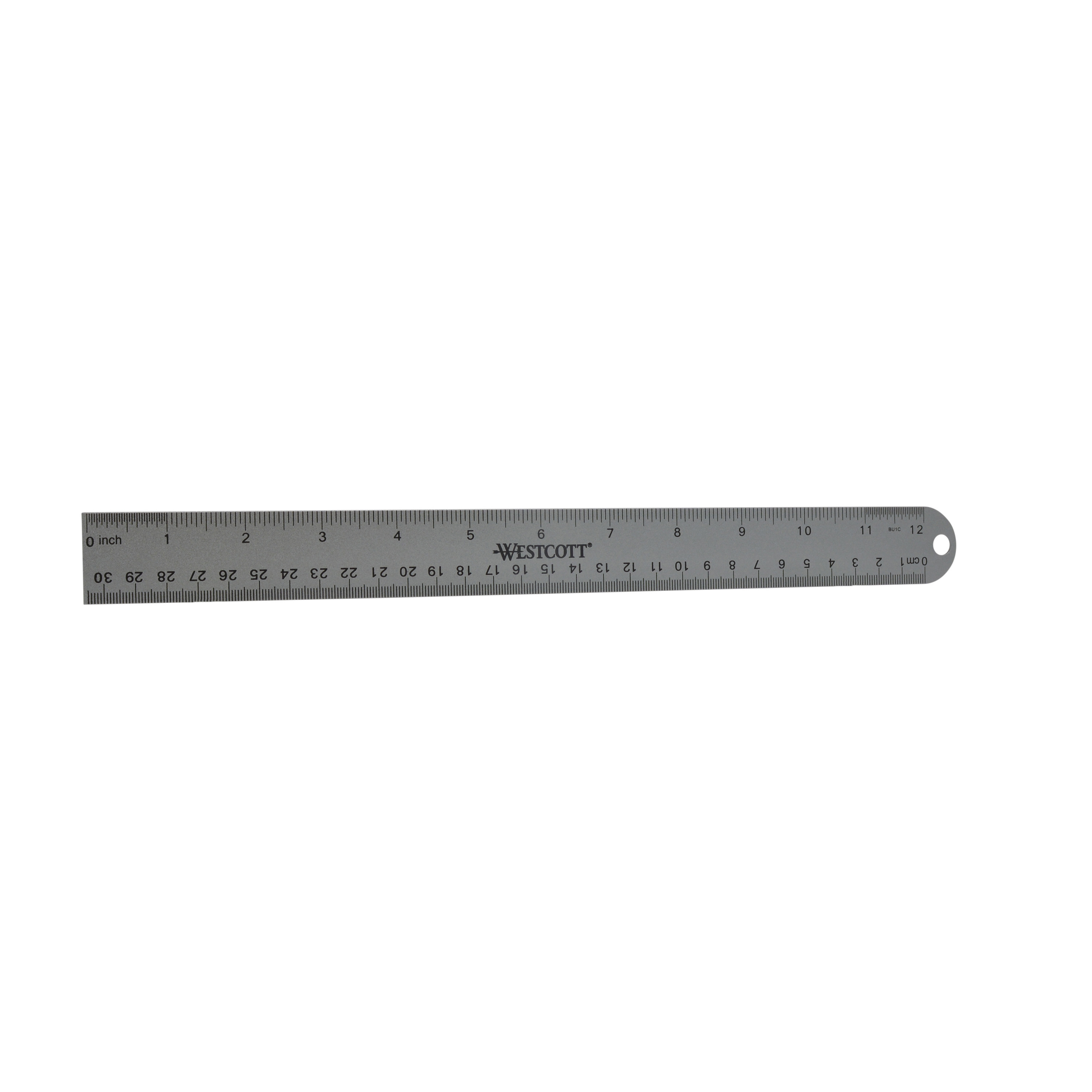 Black Metallic 12 Inch Aluminum Ruler #347M12bl