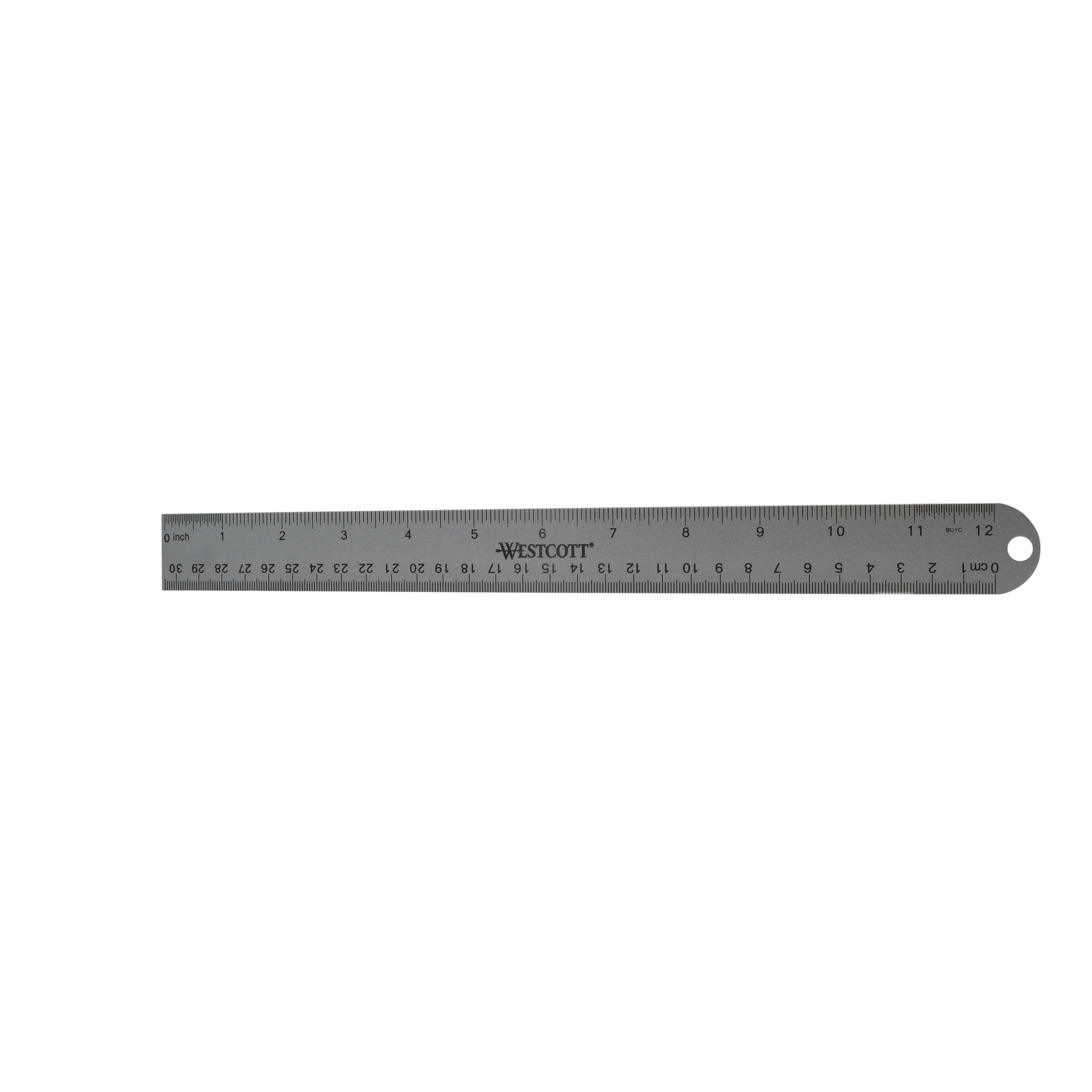 Black Metallic 12 Inch Aluminum Ruler #347M12bl