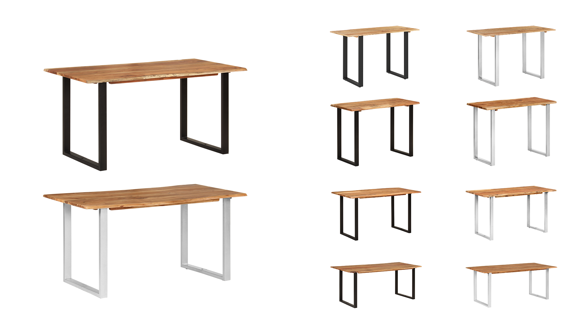 thumbnail video image 2 of vidaXL Dining Table Dinner Table for Kitchen Dining Room Solid Wood Acacia, 2 of 82