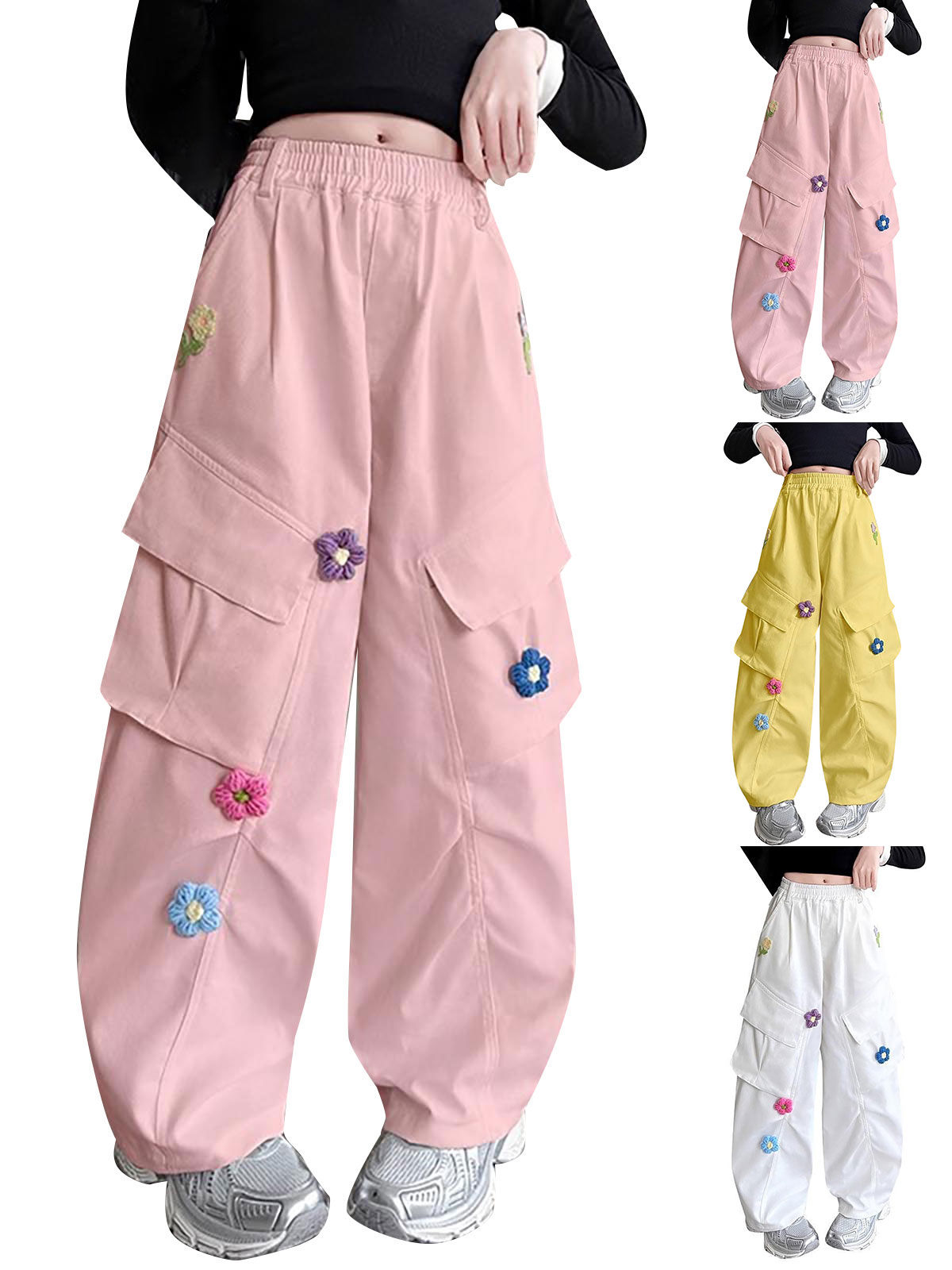 thumbnail video image 2 of LWNYDPLSD Girls Pants Size 7 Leopard Pants Sweat Pants Baggy Kids Waterproof Snow Pants Girls Clothes 3 Month Baby Girl Clothes Kids Clothes Girls, Pink 11-12 Years, 2 of 7
