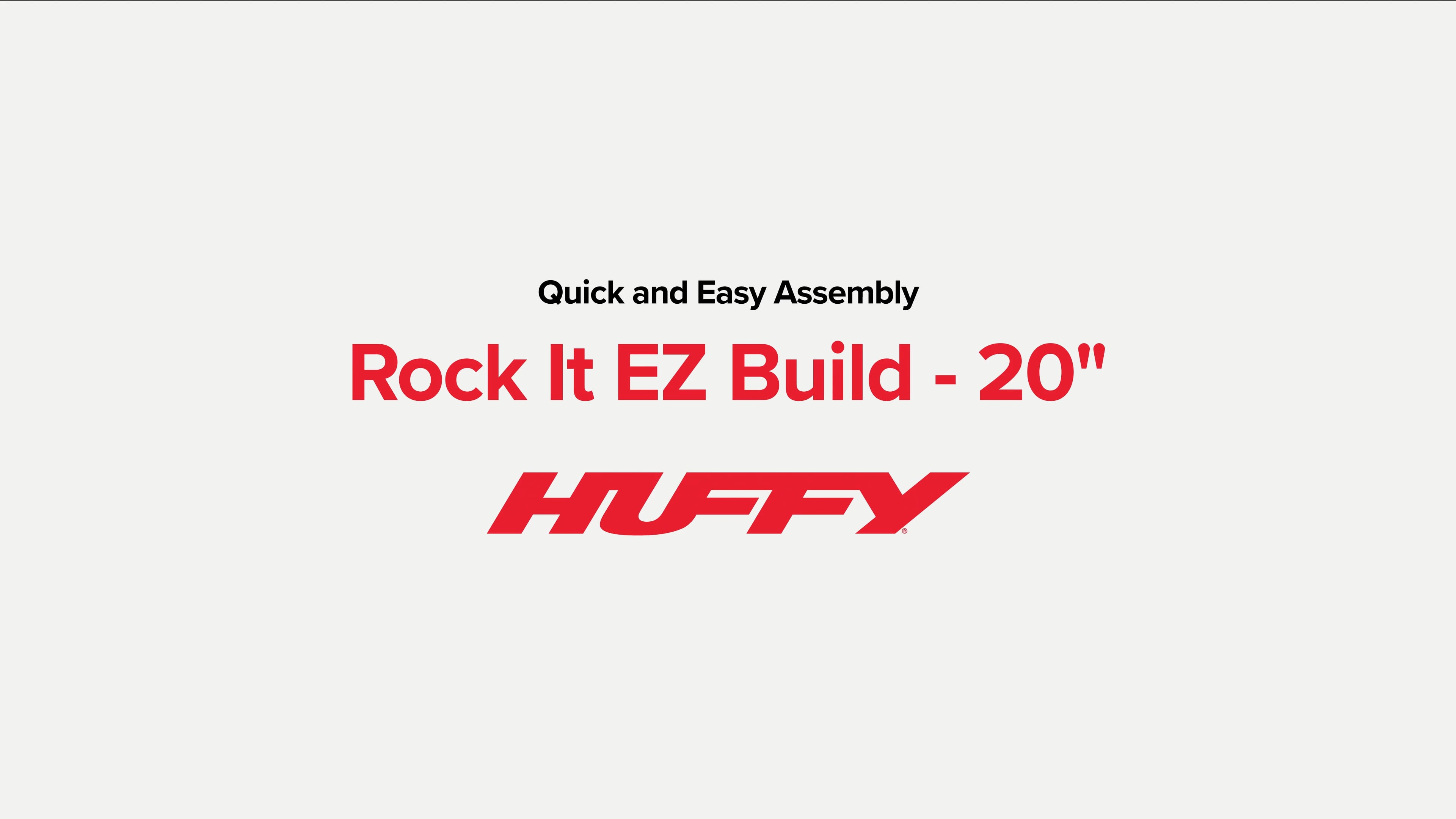 thumbnail video image 2 of Huffy 20" Rock It Boys’ Kids’ Bike, Fits Riders 44”-56”, EZ Build, Black, 2 of 13