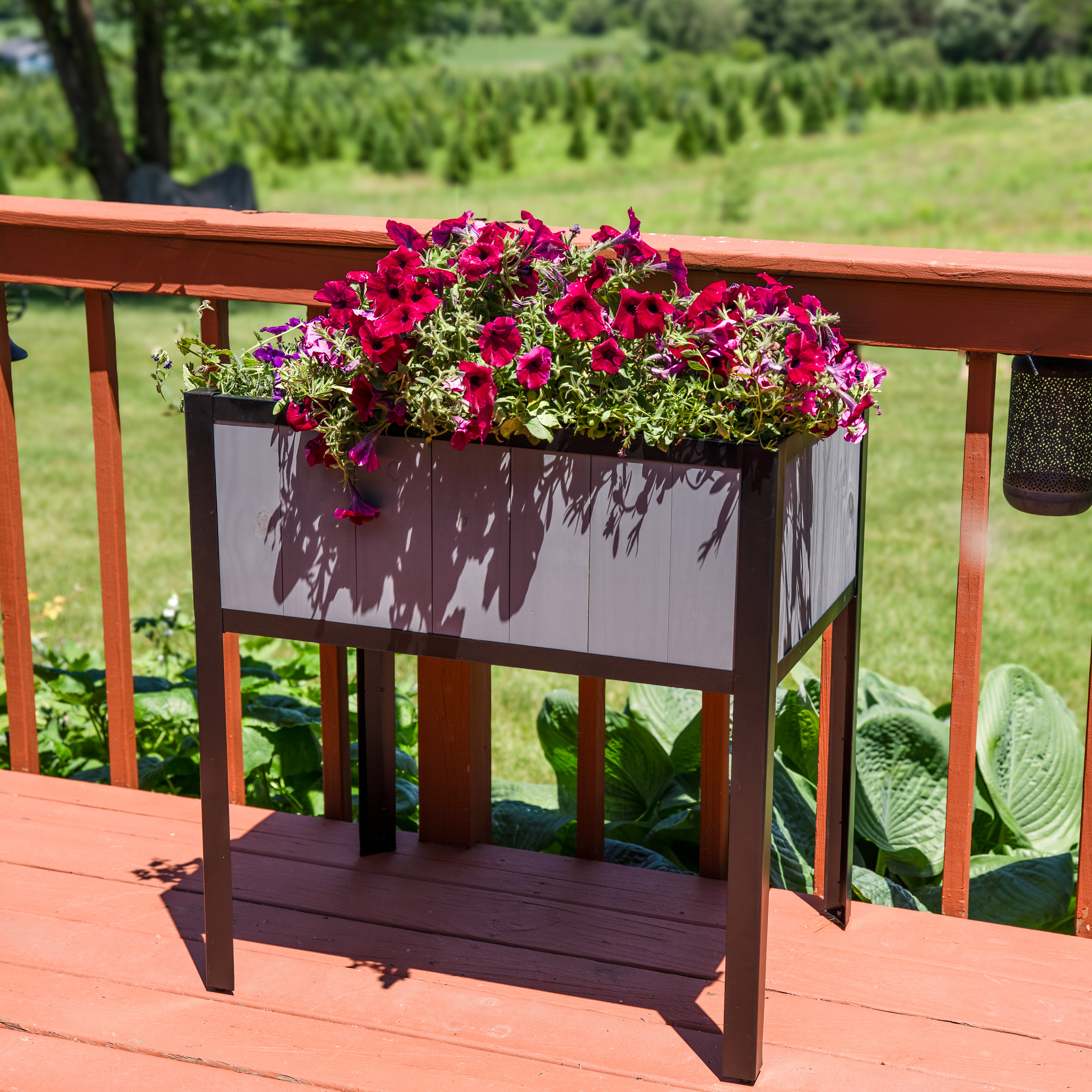 thumbnail video image 2 of Sunnydaze 29.25" x 20" x 30.75" Gray Acacia Wood Rectangular Raised Garden Bed with Legs, 2 of 8