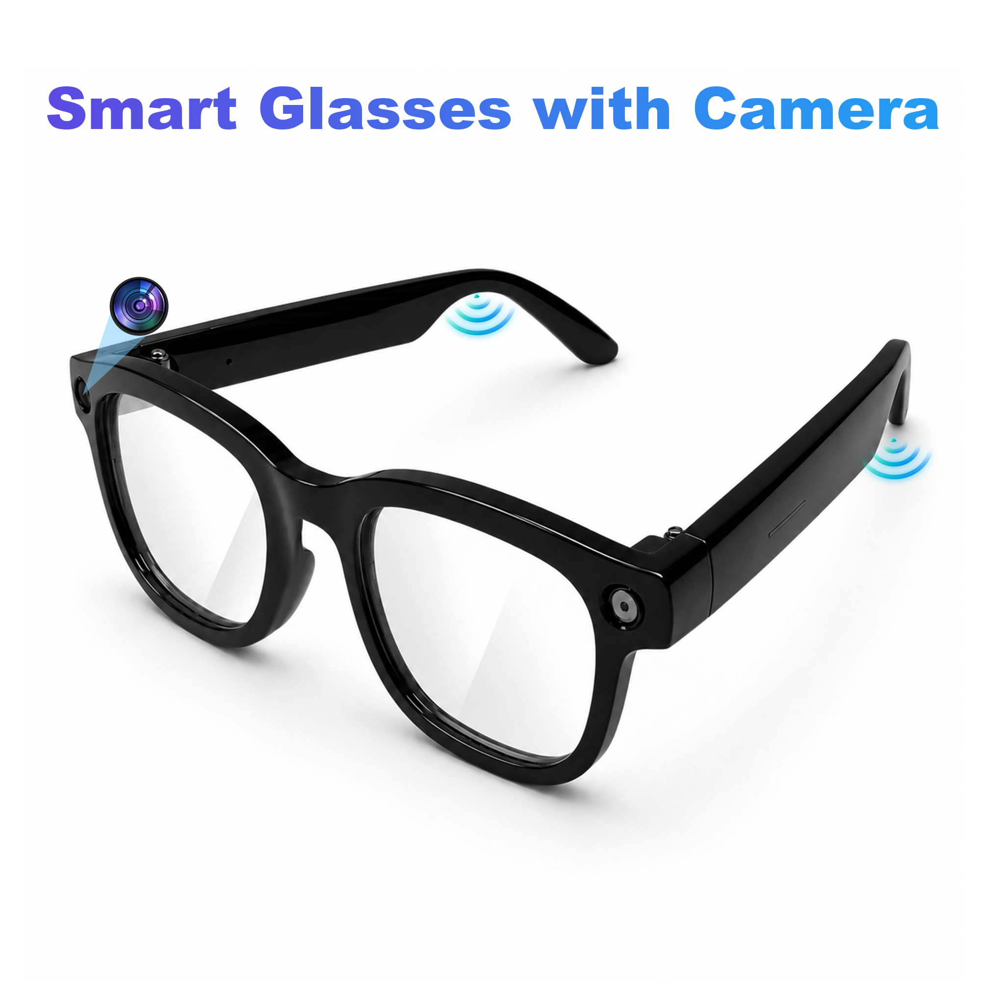 CamelParty AI Smart Glasses with Camera and Bluetooth, Recording