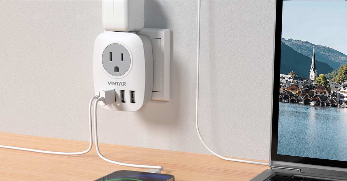 thumbnail video image 2 of VINTAR Italy Chile Power Plug Adapter, Travel Adapter for US to Italy Lybia Syria Tunisia Uruguay,Italy Power Adapter with 3 USB 2 Electrical Outlets 1 USB C(Type L,3 Pack), 2 of 7