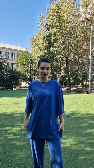 thumbnail video image 2 of Womens Pajama Set 2 Piece Outfits Short Sleeve Pullover and Wide Leg Pants Casual Trendy Lounge Set, 2 of 6