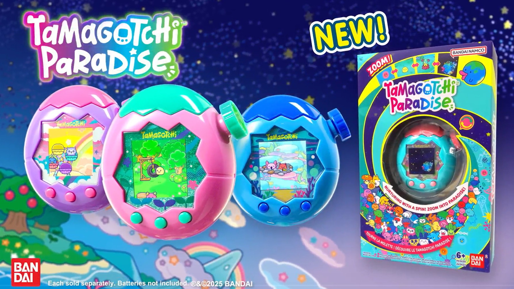 Tamagotchi Paradise - Blue Water Digital Pet - Walmart.com