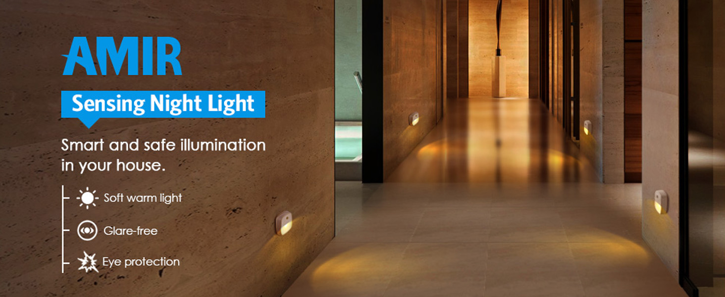 thumbnail video image 2 of AMIR Motion Sensor Light Stair Lights Battery Operated Stick-On LED Night Light for Closet Hallway Bathroom Kitchen Cabinet Energy Efficient Warm White 3 Packs, 2 of 10
