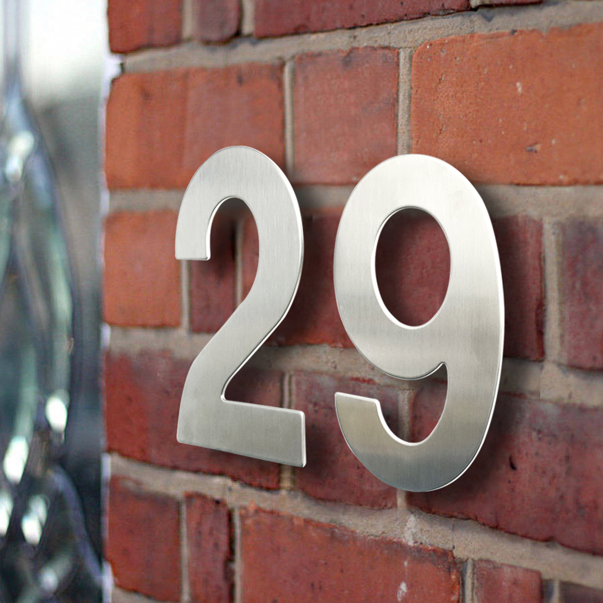 thumbnail video image 2 of HASWARE 6 inch (15 cm) Stainless Steel House Number Apartment Door Numbers Mailbox Address Sign with 2 Screws (#5, Silver), 2 of 5