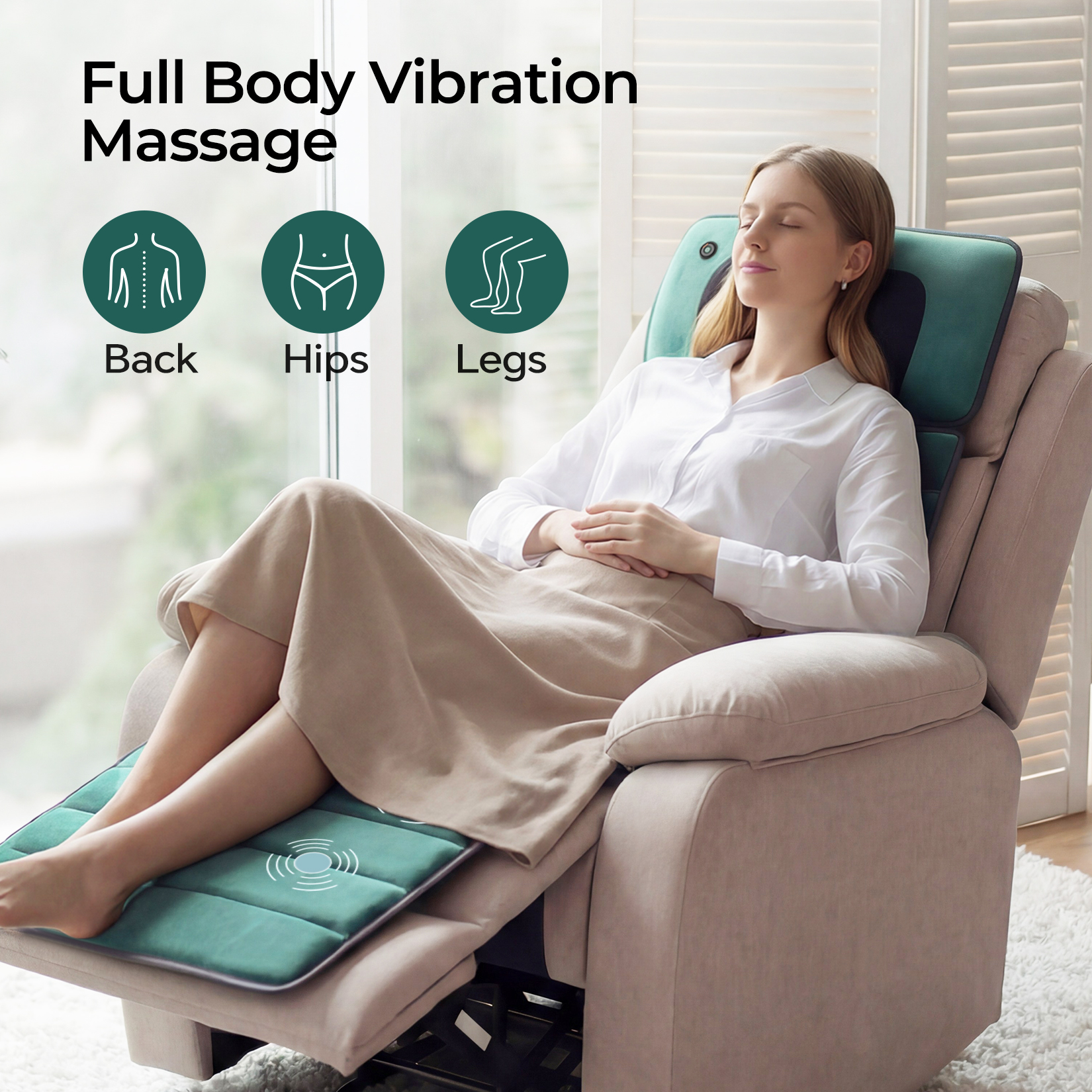 thumbnail video image 2 of HOMEMASSA Vibrating Massage Mat with Heat,Shiatsu Kneading Neck Massager, Full Body Massage for Neck and Back,Gifts, 2 of 11