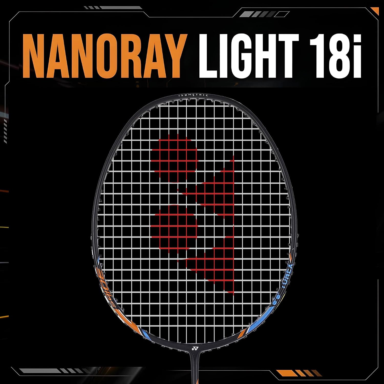 thumbnail video image 2 of Yonex NANORAY LIGHT 18i Graphite Badminton Racquet, Grip Size - 3 3/8 inches, With Full Cover | Colour - Black, 2 of 5