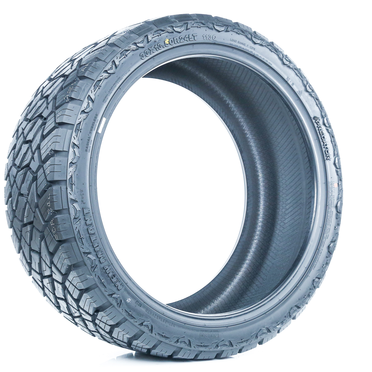 Tire Predator New Mutant X-AT LT 33X13.50R24 Load F 12 Ply Tire Predator New Mutant X-AT LT 33X13.50R24 Load F 12 Ply