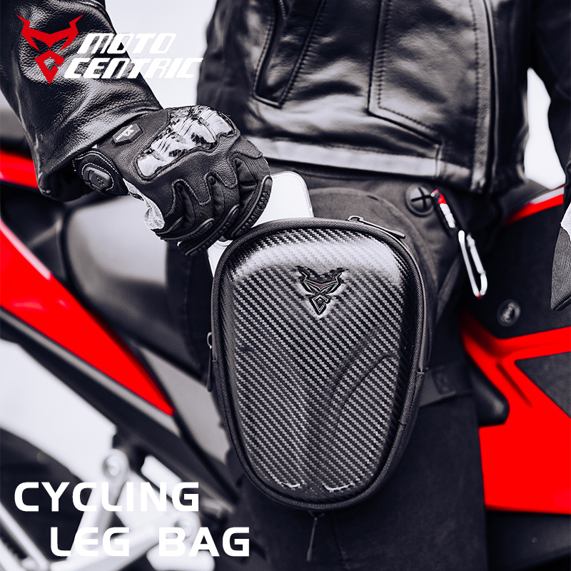 thumbnail video image 2 of Motorcycle Drop Leg Bag Waterproof Fanny Pack Moto Backpack Hard Shell Waist Bags Cycling Travel Package, 2 of 9