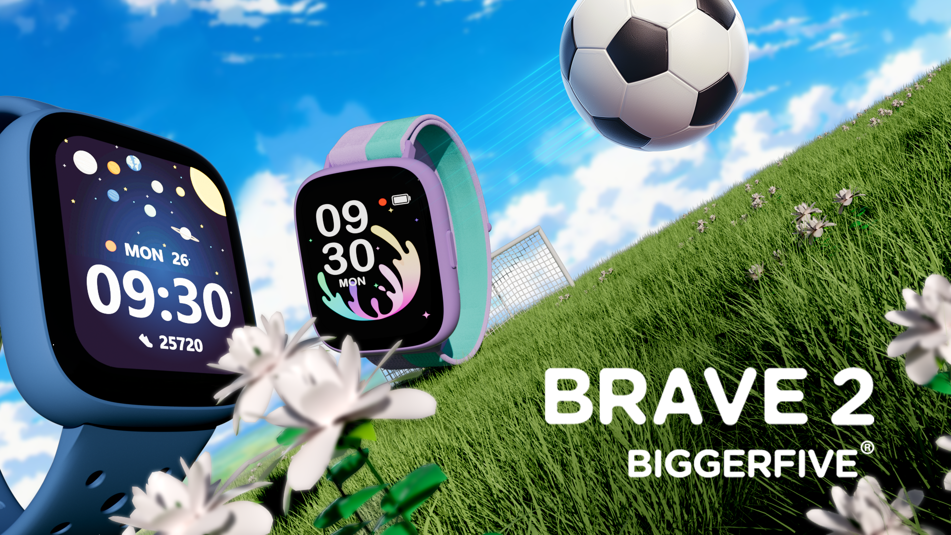 thumbnail video image 2 of BIGGERFIVE Smart Watch for Kids No APP No Phone Needed, 1.8" Fitness Tracker Watch Pedometer, Sleep Monitor, IP68 Waterproof, Step Counter, Puzzle Games for Girls Boys Teens 5-16, Blue, 2 of 8