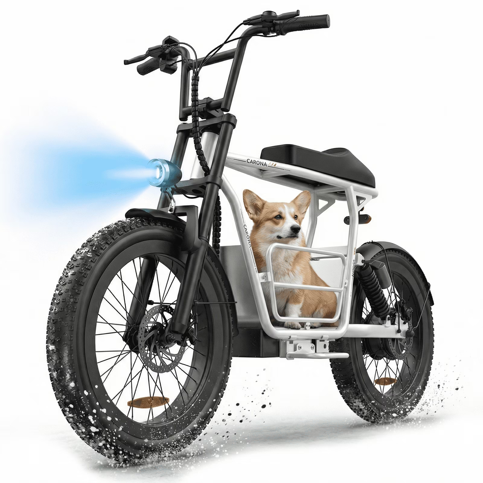 thumbnail video image 2 of Caroma Peak 800W Electric Scooter with Seat,25 Miles Range,20Mhp Top Speed Electric Motorcycle for Adult ,20"x3" All-Terrain Tires E Motorcycle with Basket,UL2272 Certified,Black, 2 of 8