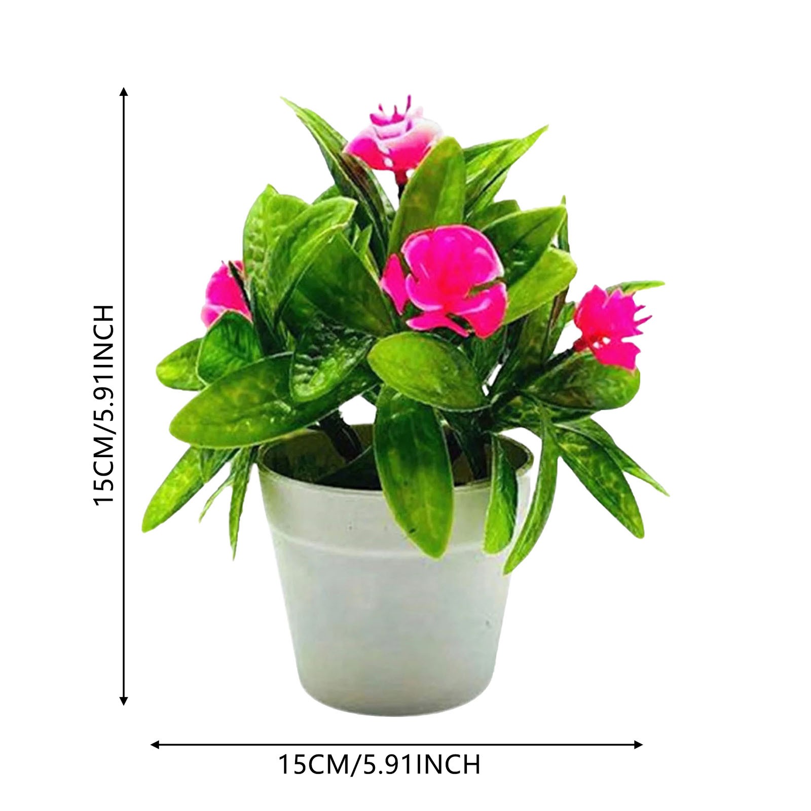 thumbnail video image 2 of Clearance Artificial flowers under $1,Artificial Potted Flower Flowers In Pot Rose Bouquet Decoration Plants Arrangement For Table Centerpieces Home, 2 of 8