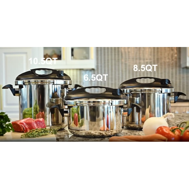 Barton Stainless Steel Pressure Cooker, 11PSI, Gas