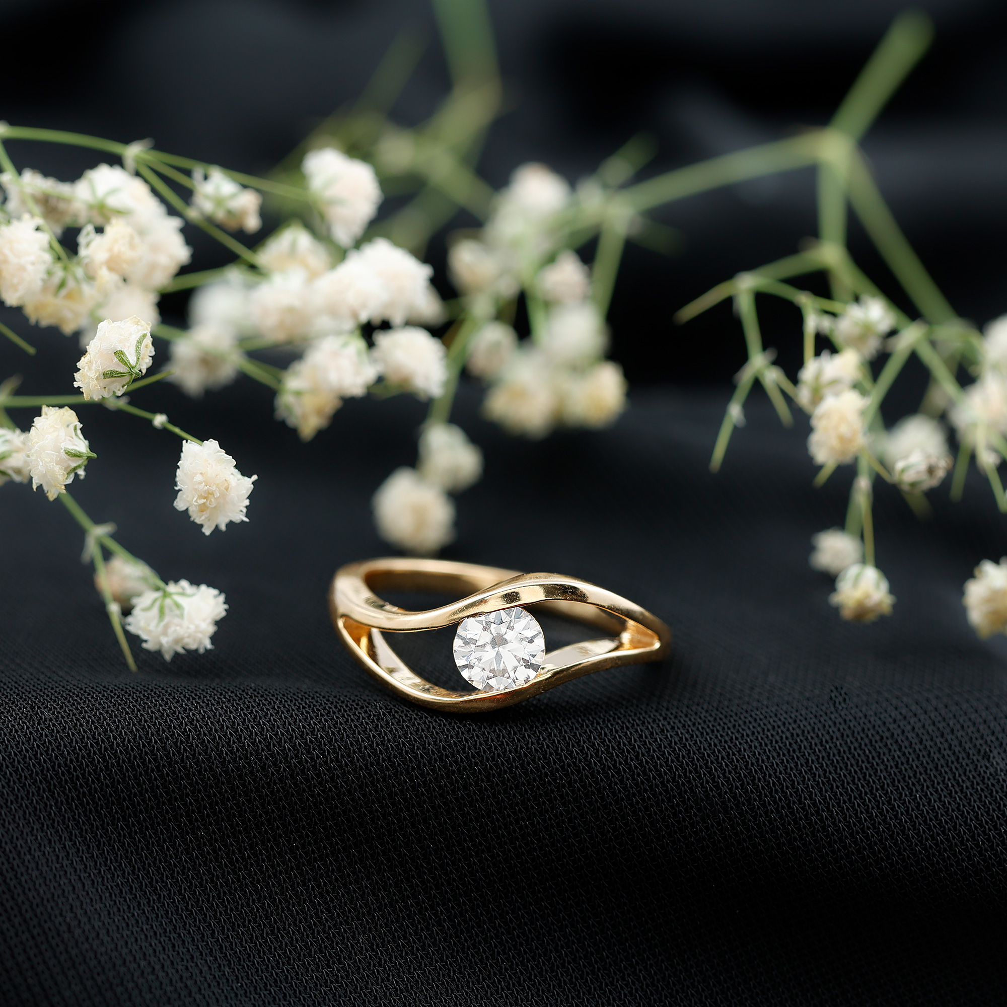 thumbnail video image 2 of Rosec Jewels - 1 Carat Lab Created Diamond Ring - Round Solitaire Ring 6 mm - Ef-Vs Quality - Valentines Day Gift, 10K White Gold, US 3.50, 2 of 9