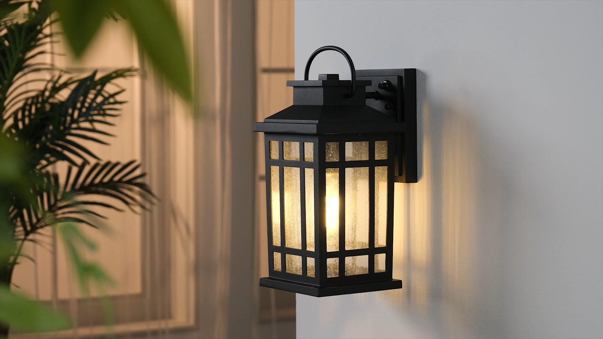 thumbnail video image 2 of OPAXIS Outdoor Light Fixture, Dusk to Dawn Outside Lights for House, Brown Outside Sconce Lighting, Oil Rubbed Bronze Exterior Porch Lights Wall Mount, Modern Outdoor Wall Lantern for Patio Garage, 2 of 11