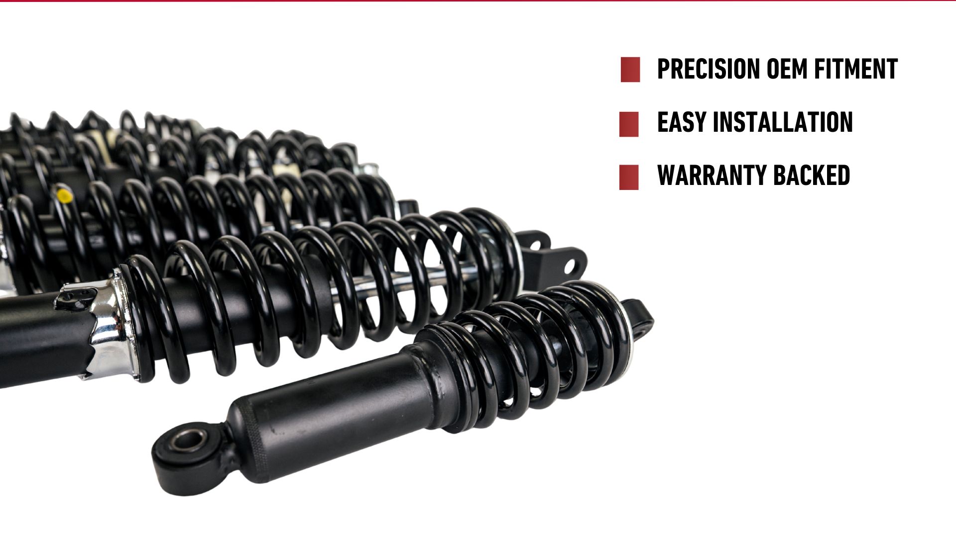 thumbnail video image 2 of DTA 4 Front and Rear Shock Absorbers for Polaris Ranger 500 700 7043106, 2 of 8