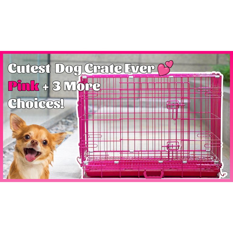 Homey Pet 30 Inch Collapsible Dog Crate Small, Medium Dog Cage