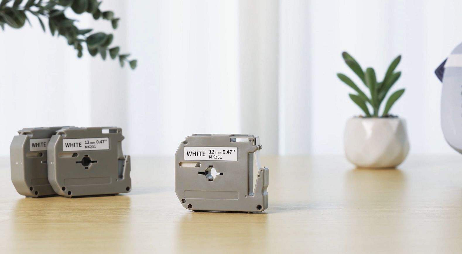 thumbnail video image 2 of Markdomain 4-Pack Compatible Label Tape Replacement for Brother P Touch M Tape M-K231, 2 of 11