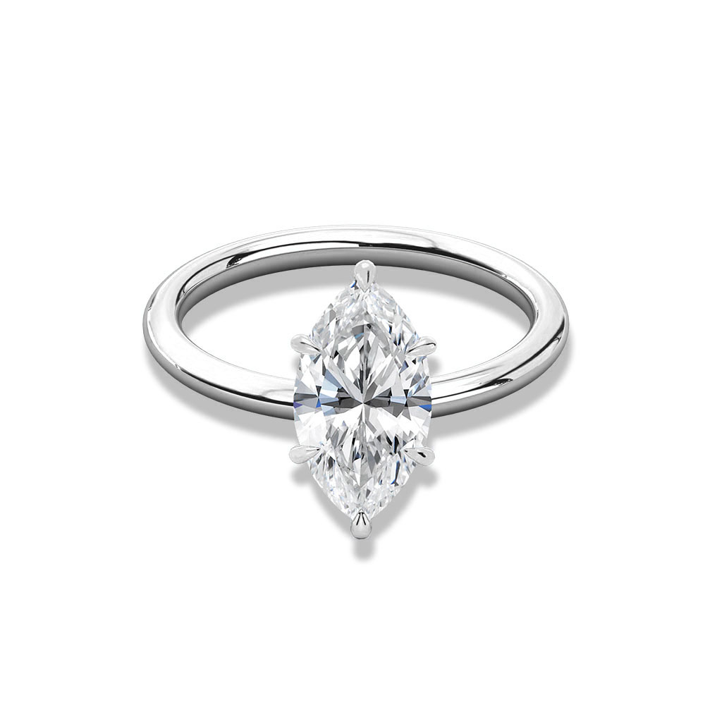 thumbnail video image 2 of Cora Jewellery 1 CT Marquise Cut Moissanite Engagement Ring, Solitaire Ring For Women, 10K Yellow Gold, 9.5 US, Pack of 1, 2 of 6