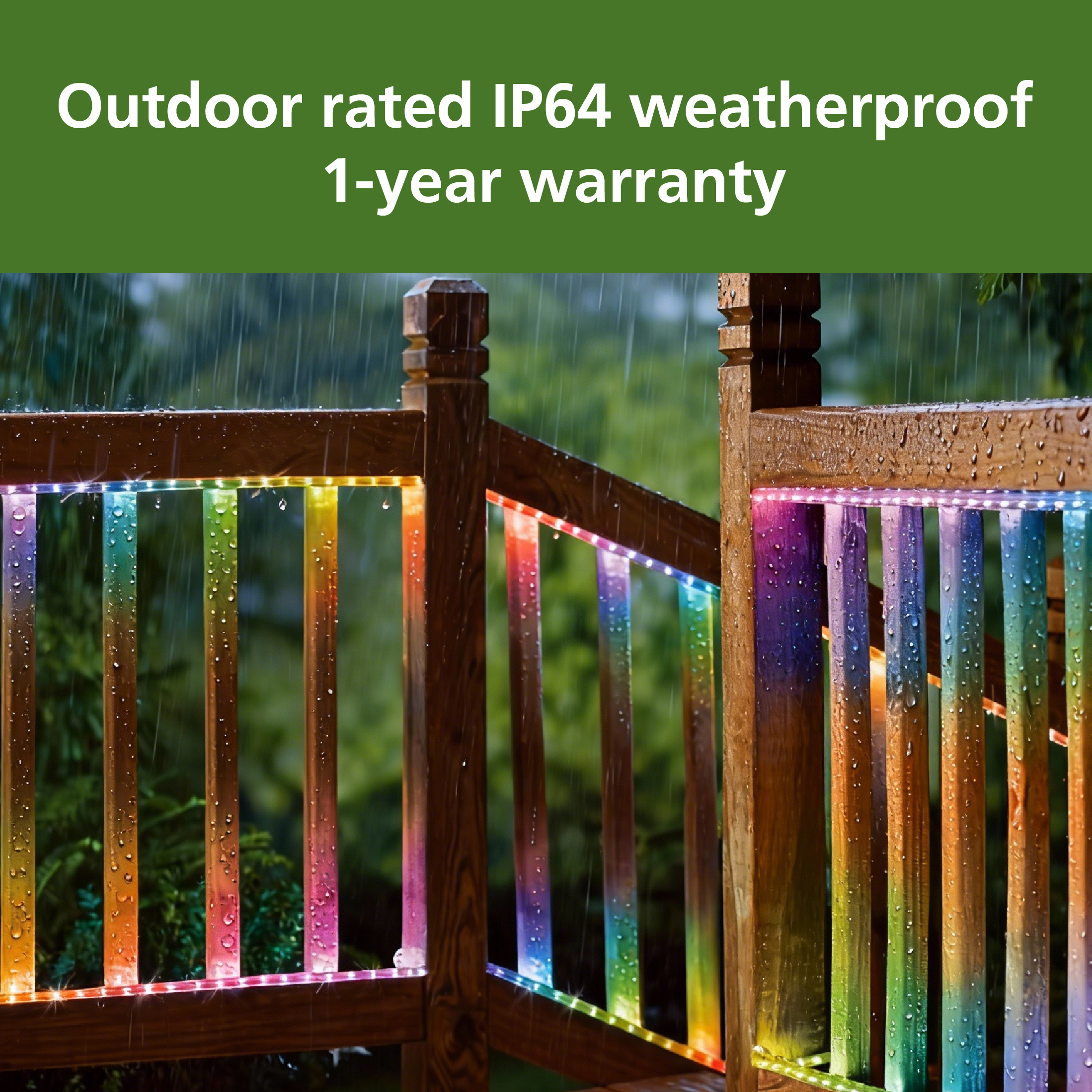 thumbnail video image 2 of Mainstays 216-Light 18-Feet Plug-in Multicolor Outdoor Rope Lights, 2 of 11