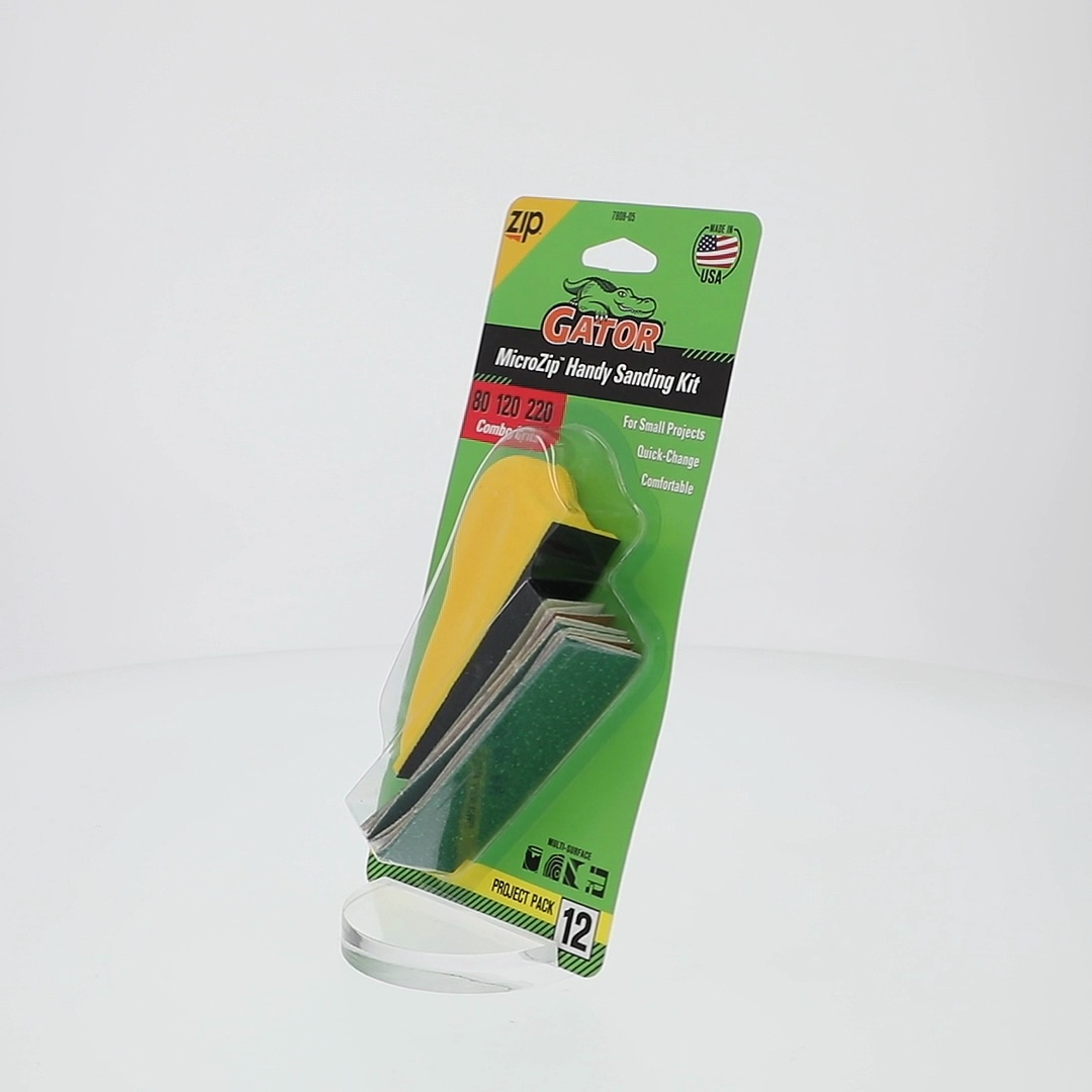 Gator 780805 80/120/220 Grit Zip Micro Small Area Sanding Kit, 12