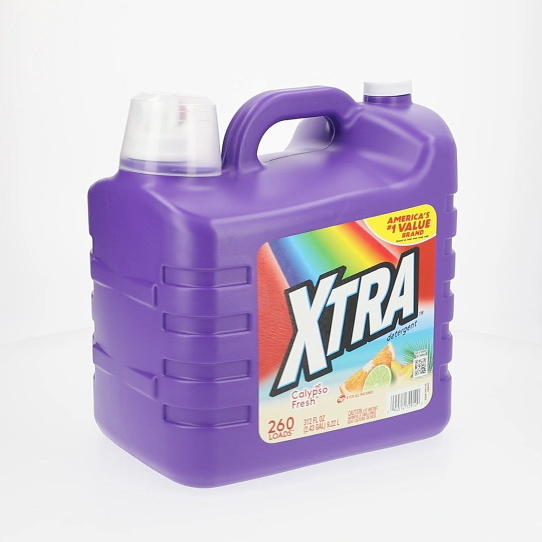 4 pack) Xtra Liquid Laundry Detergent Soap, Calypso Fresh Scent