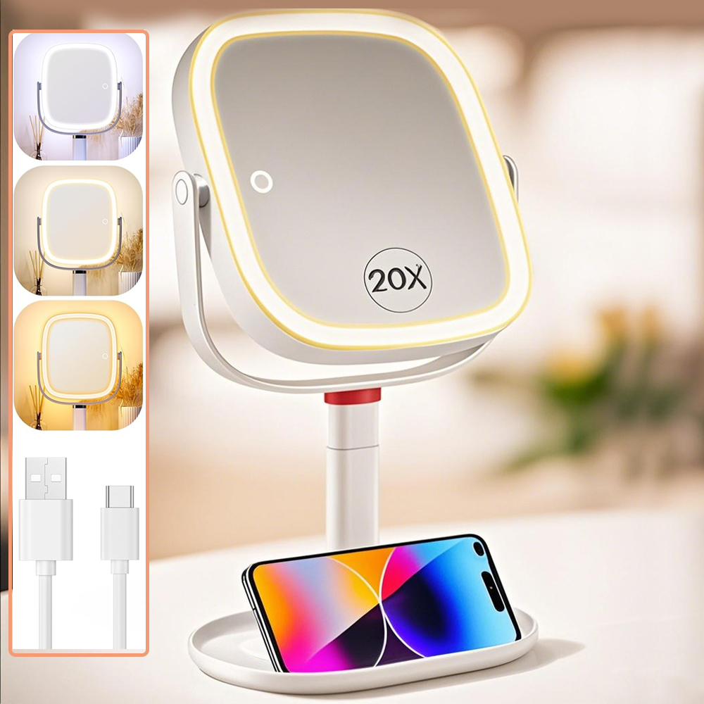 BBeauty Planet Makeup Mirror with Lights, 1X/20X Magnifying Mirror, 3 ...