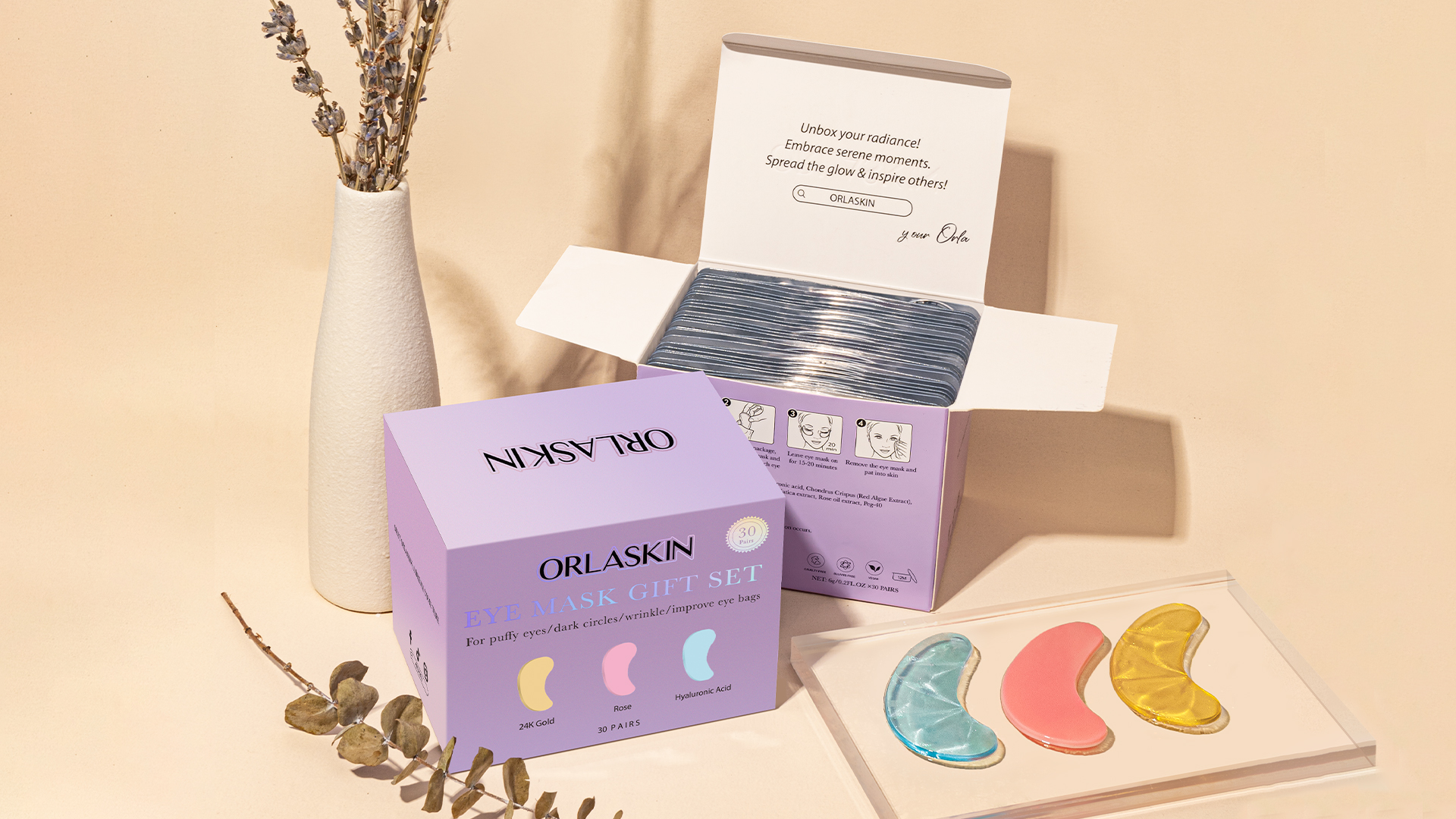 thumbnail video image 2 of Under Eye Patches for Puffy Eyes and Dark Circles,24k Gold Eye Masks,Eye Gel Pads with Collagen & Hyaluronic Acid & Rose for Soothe Puffiness,Eye Bags and Wrinkles(30 Pairs), 2 of 6