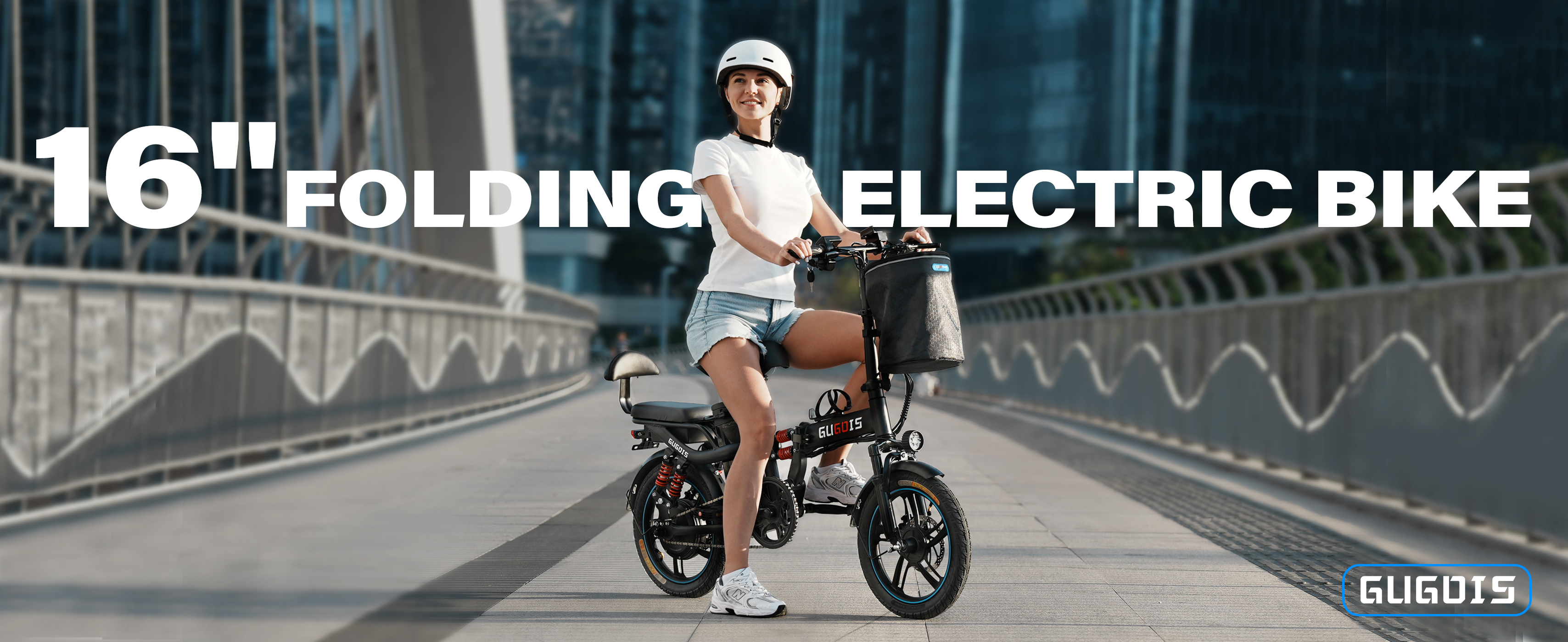 thumbnail video image 2 of 16" Folding Electric Bike for Adults,500W & 48V 15AH,25MPH & 25-45 Miles, Full Suspension Mini Ebike, 2 of 7