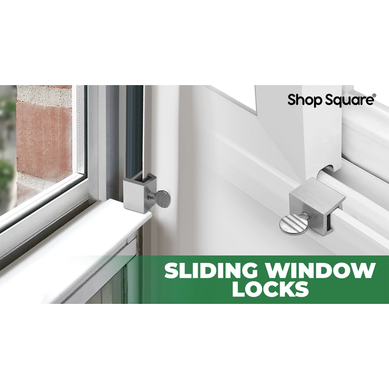 HYIEOU 12 Pack Sliding Window Locks – Adjustable Child Safety Bars For Vertical & Horizontal Windows (Silver)