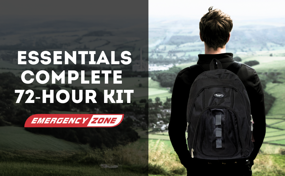 thumbnail video image 2 of Essentials Complete Deluxe Survival Kit 2 Person | Bug-Out-Bag | Emergency Go Bag Kit for Wildfires, Hurricanes, and Other Natural Disasters, 2 of 8