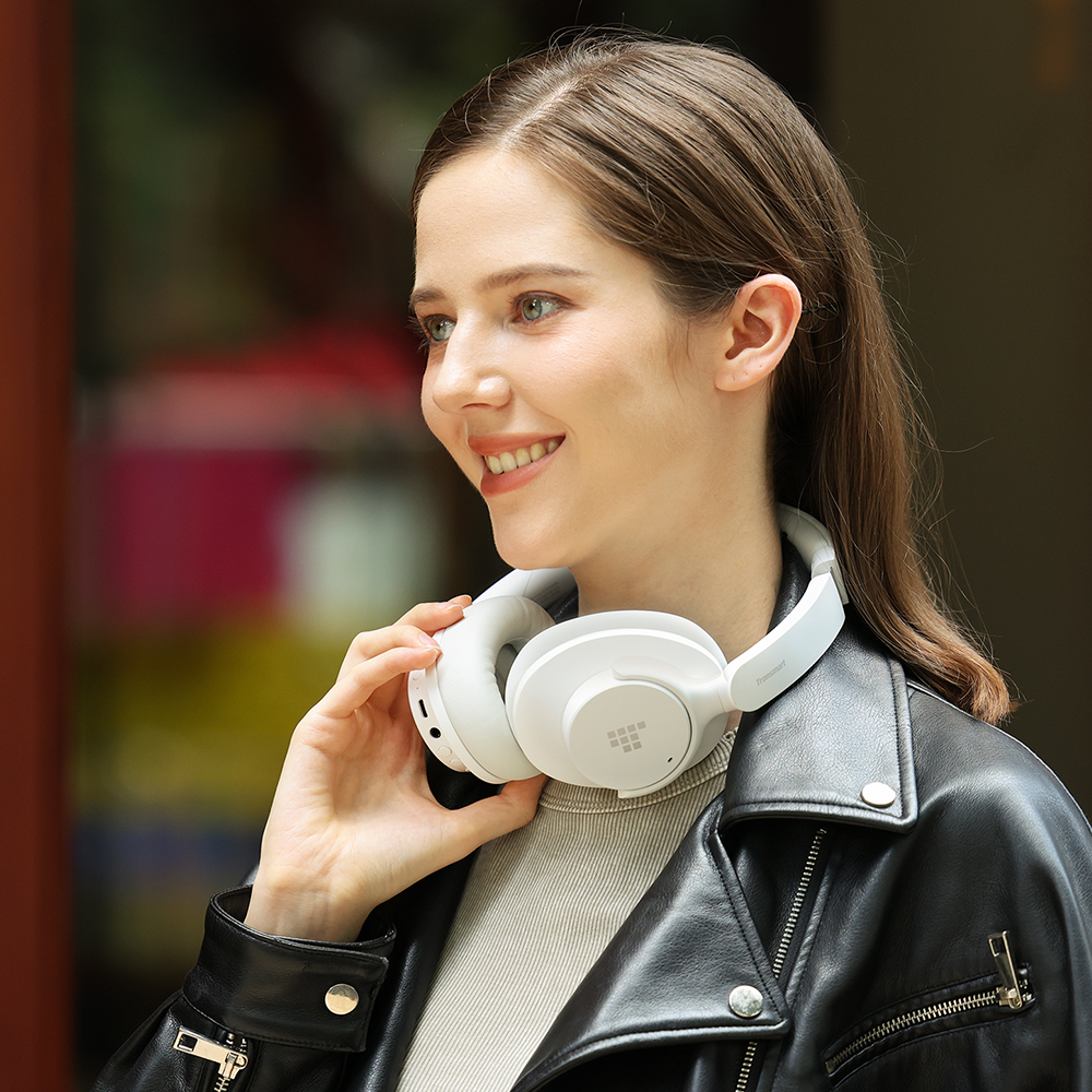 thumbnail video image 2 of Tronsmart Q20S Hybrid Active Noise Cancelling Headphones, Comfort Wireless Over-Ear Headsets, 60H Playtime, Hi-Res Audio Deep Bass - Black, 2 of 12