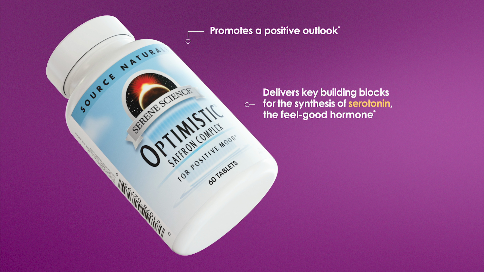 thumbnail video image 2 of Source Naturals Serene Science Optimistic Saffron Complex for Positove Mood 60 Tablets, 2 of 6