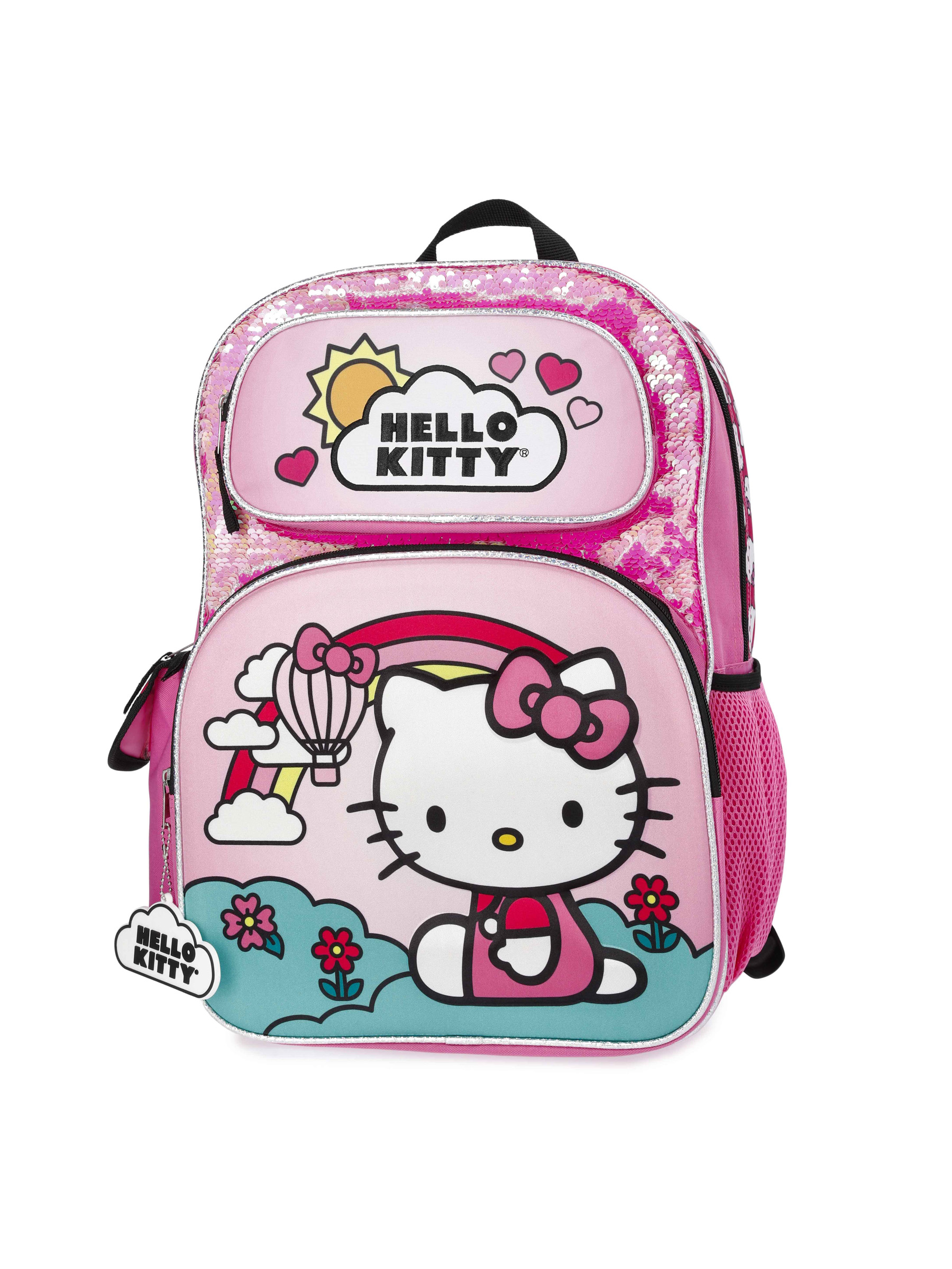 hello kitty backpack skyrim for Girld - Bundle with 16" Sanrio Bookbag, Water Bottle, Stickers, More | Hello Kitty School Bag for Girls, Kids built backpacks yet Recycled Gear Up Backpack, Hello