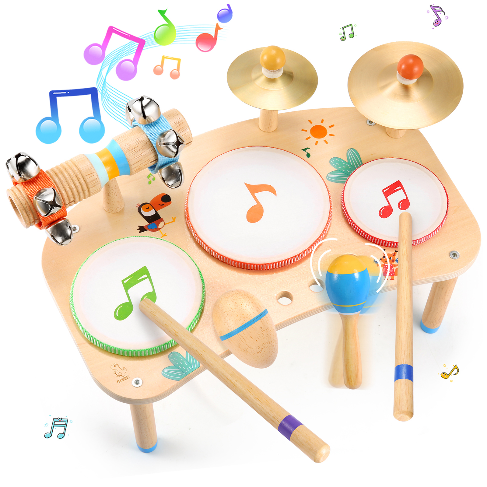 thumbnail video image 2 of OATHX Kids Drum Set,Musical Instruments for Toddlers Learning Preschool Toys for Boys Girls Birthday, 2 of 9