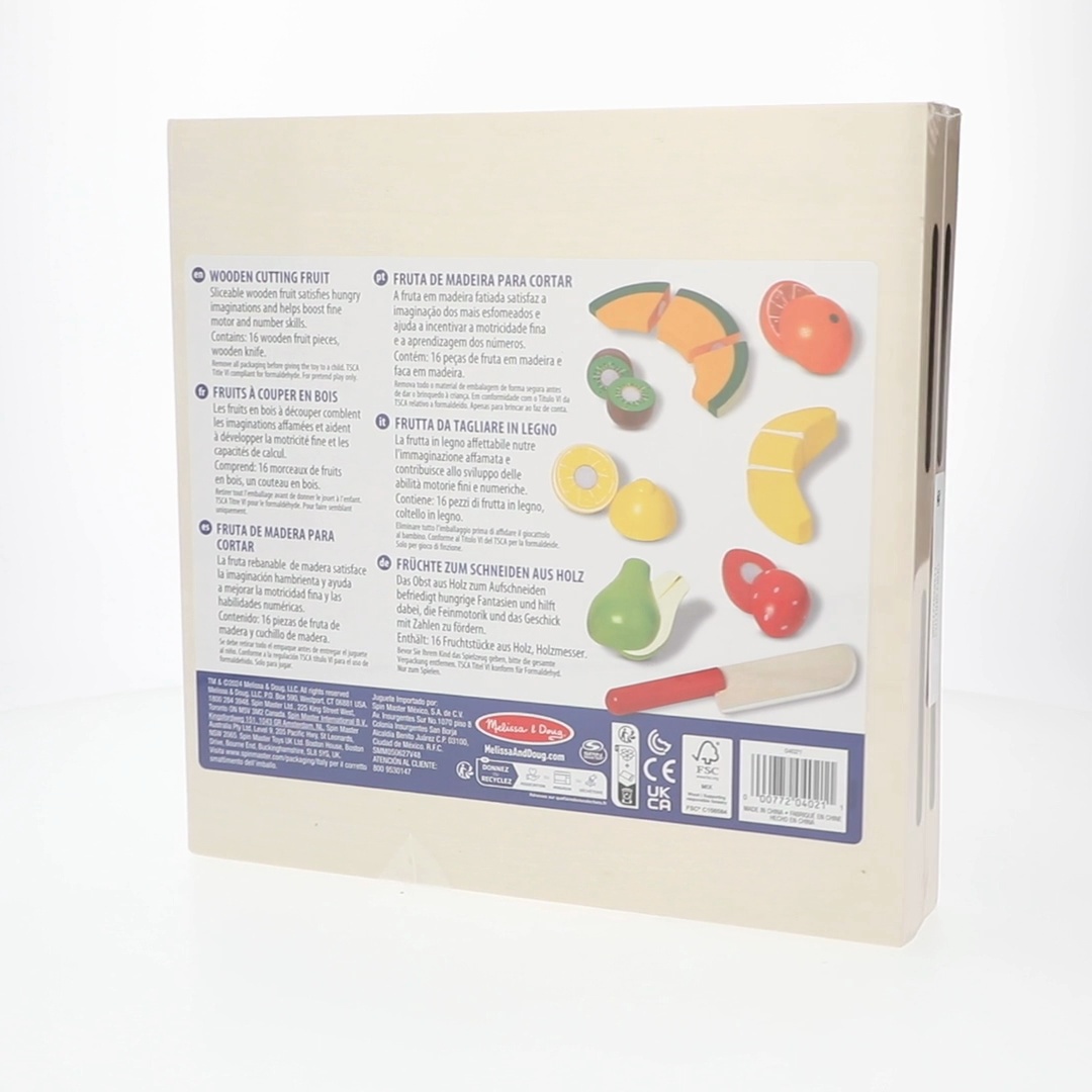 Melissa & Doug Wooden Cutting Fruit Set - Preschool Play Food