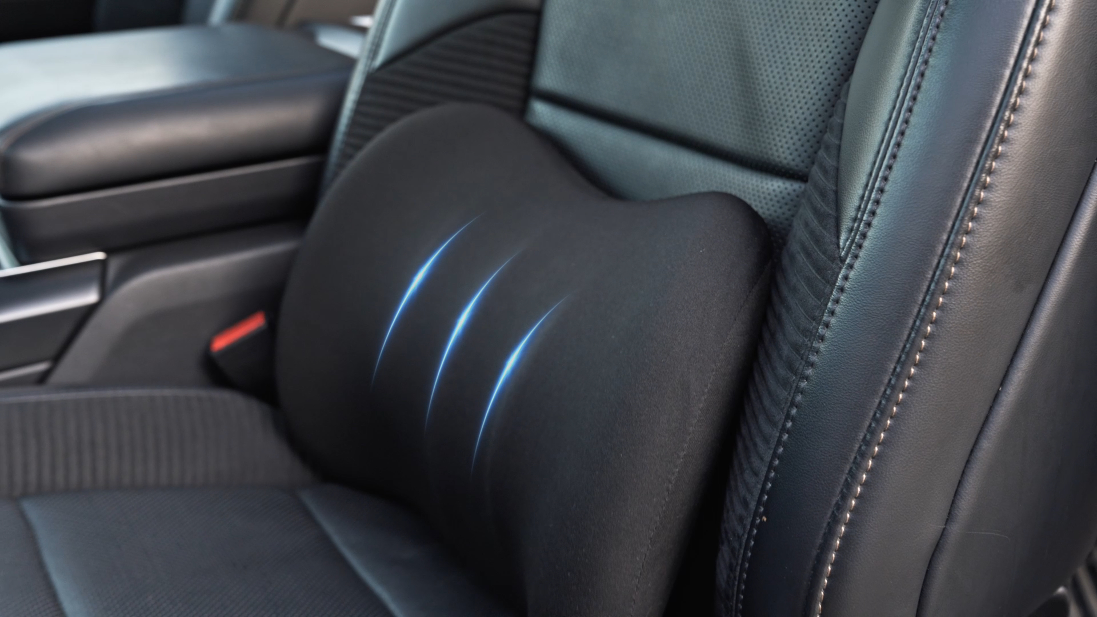 thumbnail video image 2 of Wigoo 2026 Lumbar Support Pillow for Car [Ergonomic Design, Pressure Relief] Back Cushion for Driving Seat, Back Support Pillow for Car-Office Chair, Fits All Vehicles (Black 1-Pack), 2 of 9