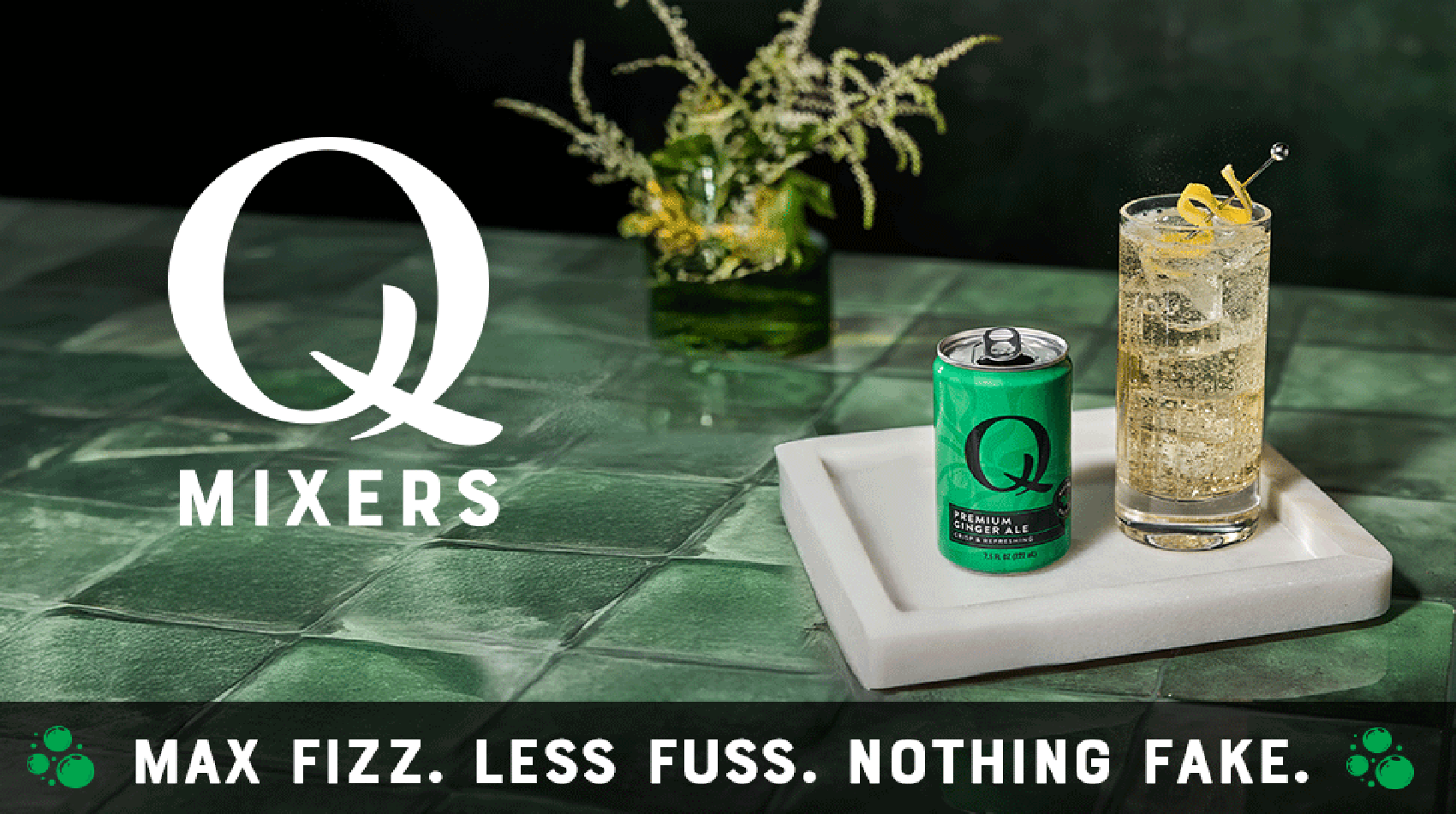 thumbnail video image 2 of Q Mixers Ginger Ale, Premium Cocktail Mixer with Real Ingredients, 7.5 fl oz (Pack of 24), 2 of 9