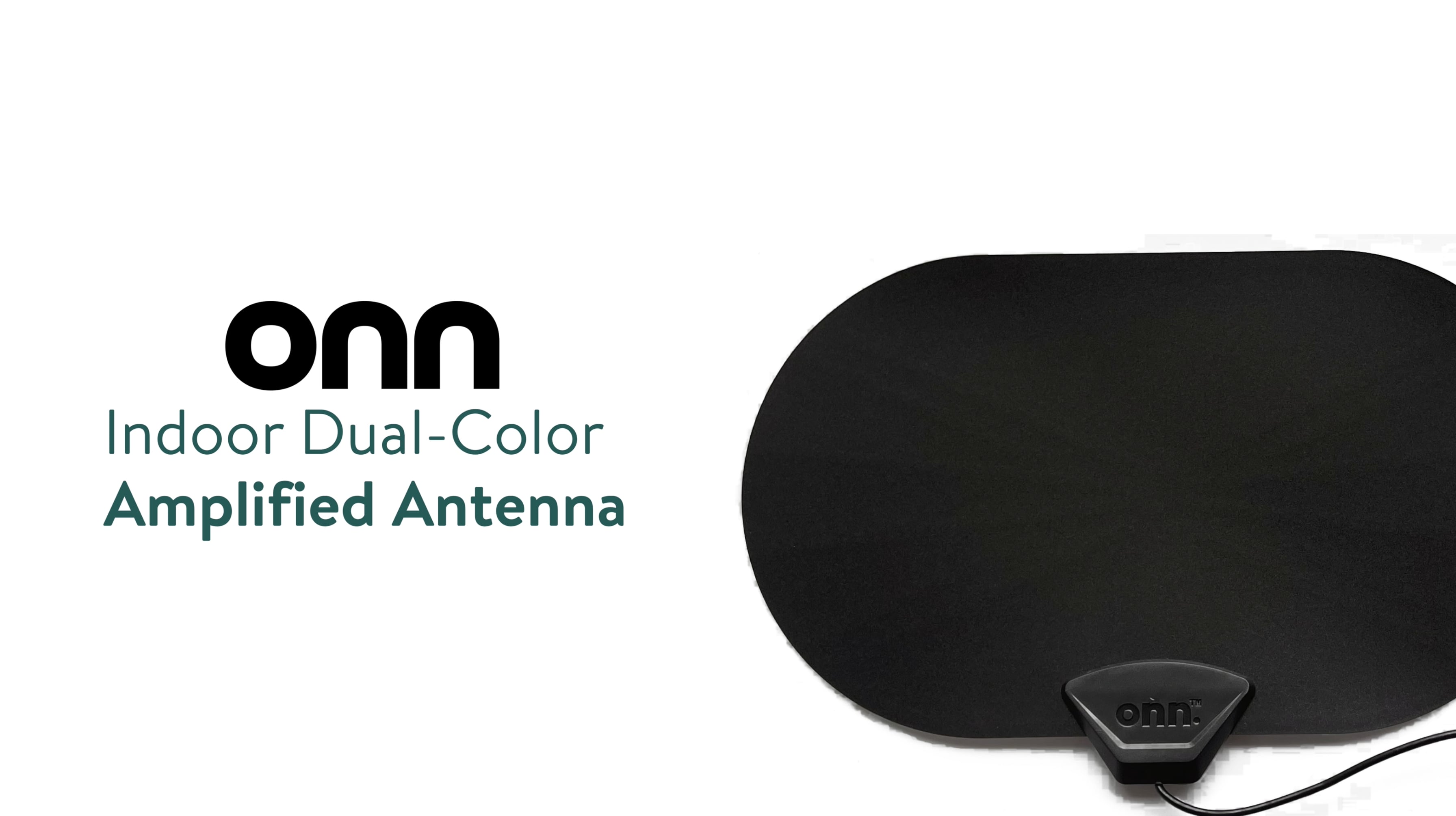 thumbnail video image 2 of onn Indoor Dual-Color Amplified Antenna, 50 mile Range, 2 of 12