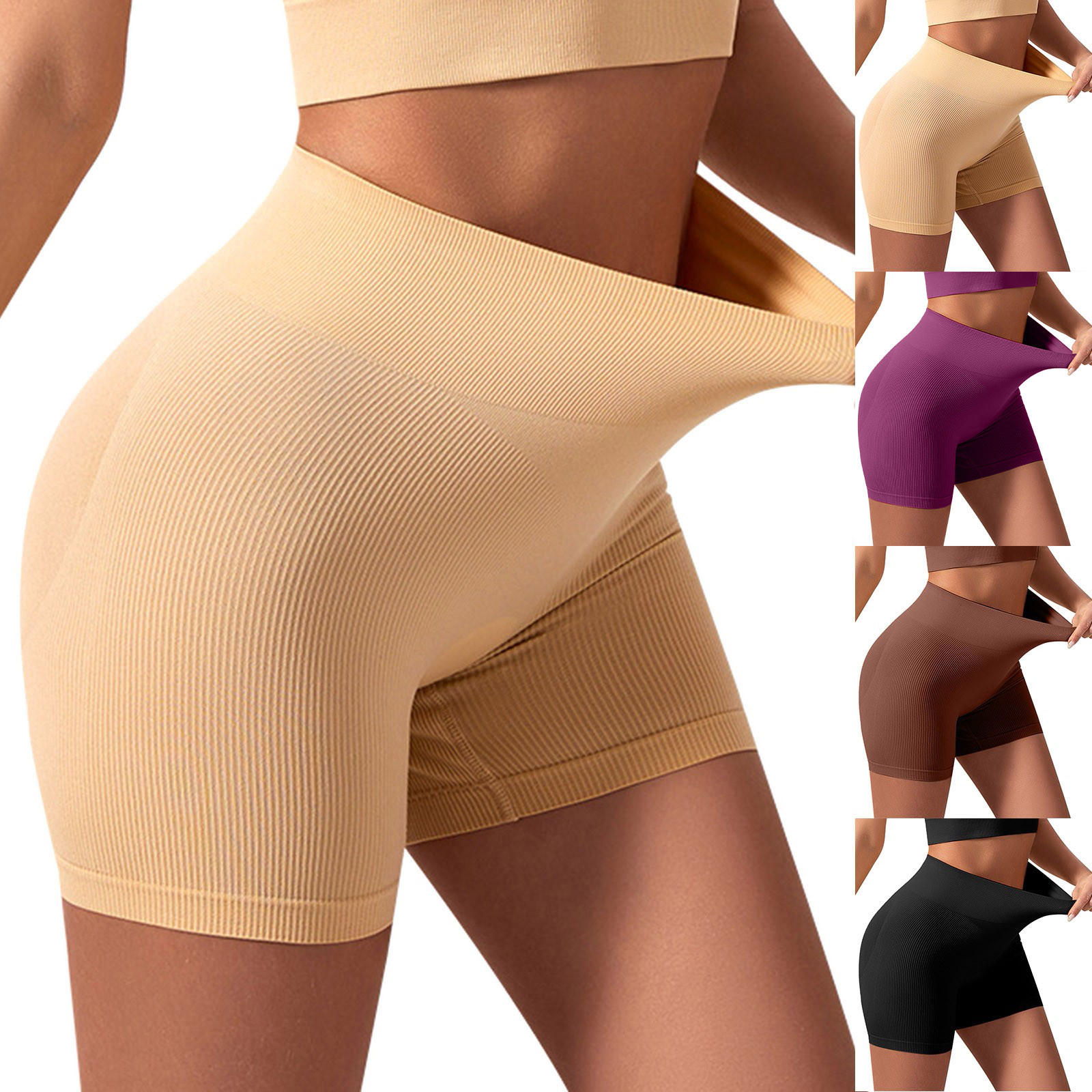 thumbnail video image 2 of iHPH7 Anti Chafing Shorts Women, Slip Shorts for Under Dresses, Tummy Control Underwear for Women ,boy Shorts Underwear for Women, High Waisted Underwear for Women, Black L, 2 of 5