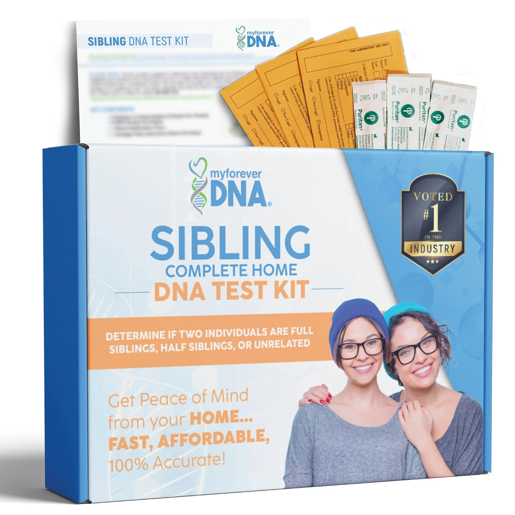 thumbnail video image 2 of At-Home Sibling DNA Collection Kit - Full or Half Sibling Determination - My Forever DNA, 2 of 7