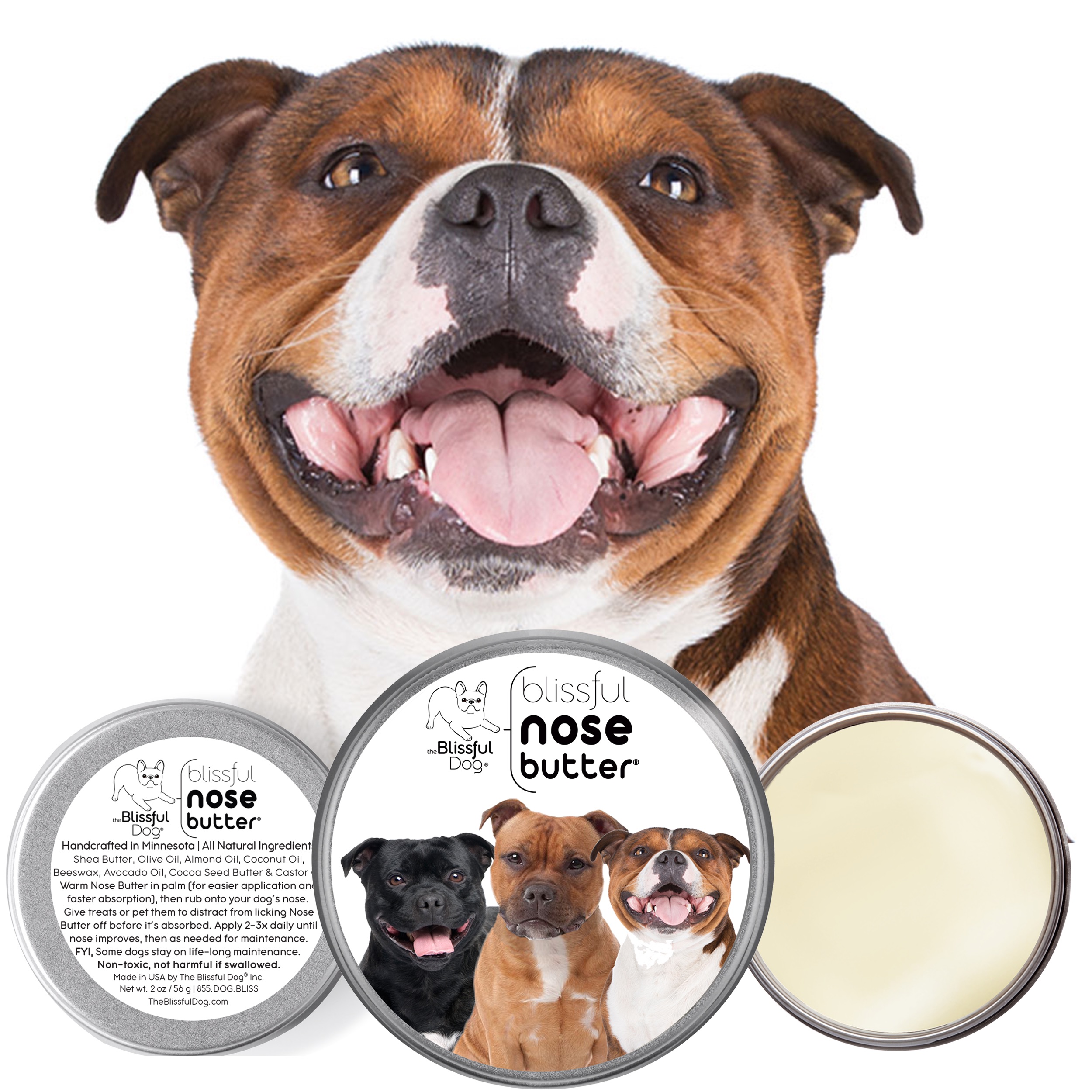 thumbnail video image 2 of The Blissful Dog® Nose Butter® I Softens, Moisturizes & Conditions Dry, Cracked & Crusty Dog Noses I The Original Nose Butter® I All Natural I Veterinarian Recommended I 2-Ounce Tin, 2 of 9