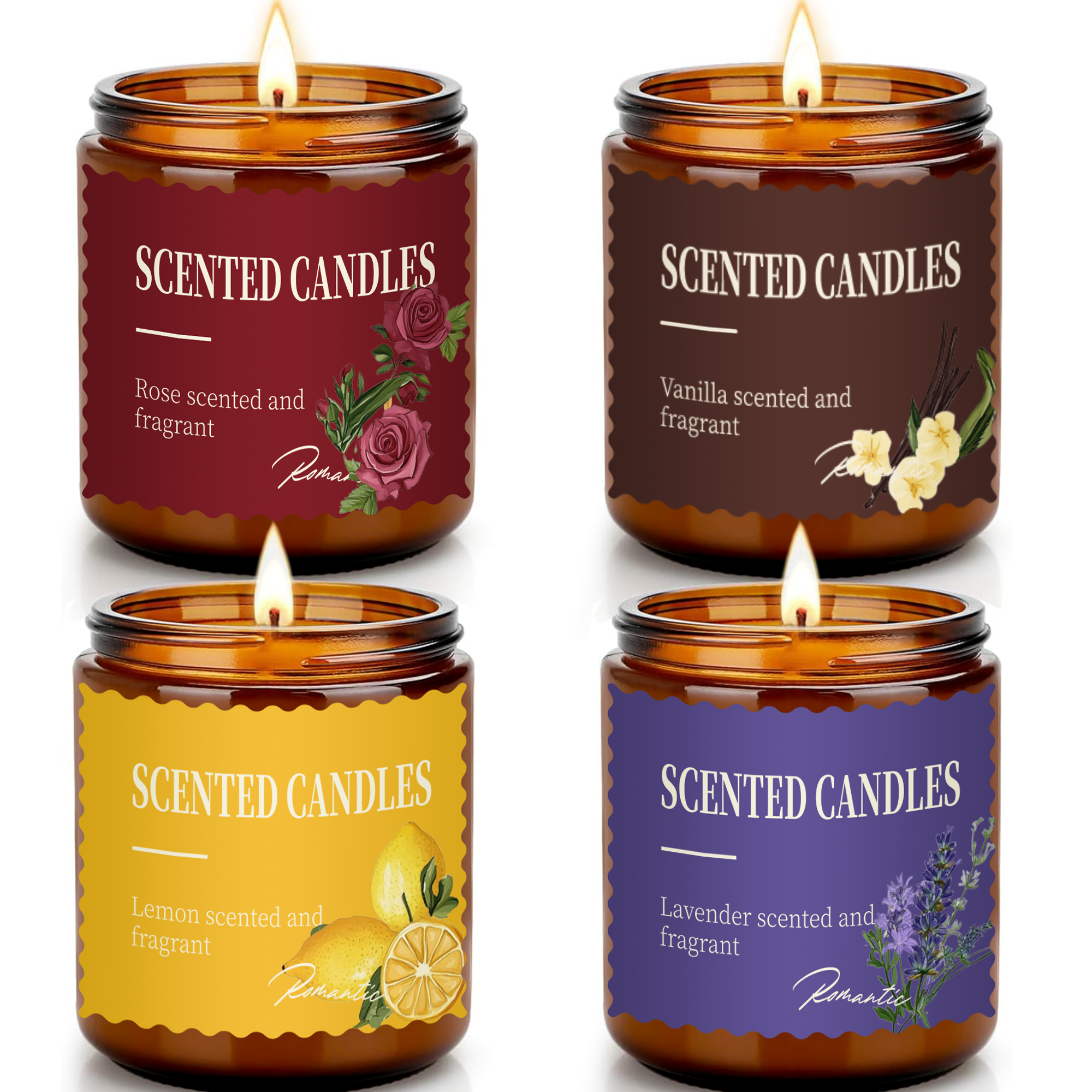 thumbnail video image 2 of ORFELD Scented Candles Set, 4 Pack 32oz Soy Candles for Home Scented, Gifts for Women Men, 2 of 11