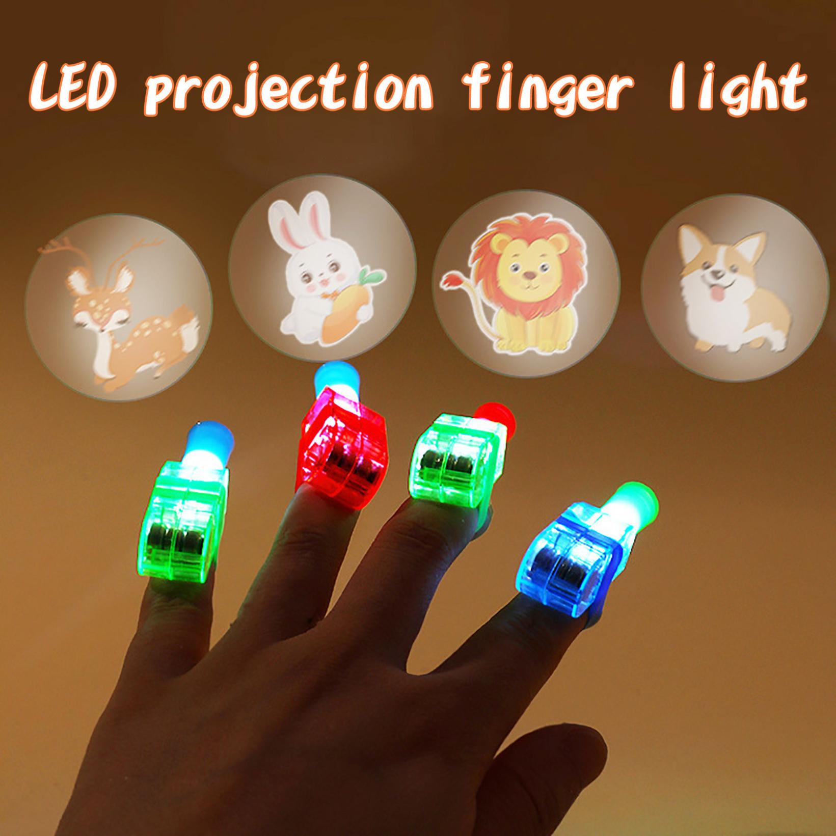 thumbnail video image 2 of Upgraded 8pcs LED Luminous Finger Light Projection Finger Light Projection Light, 2 of 10