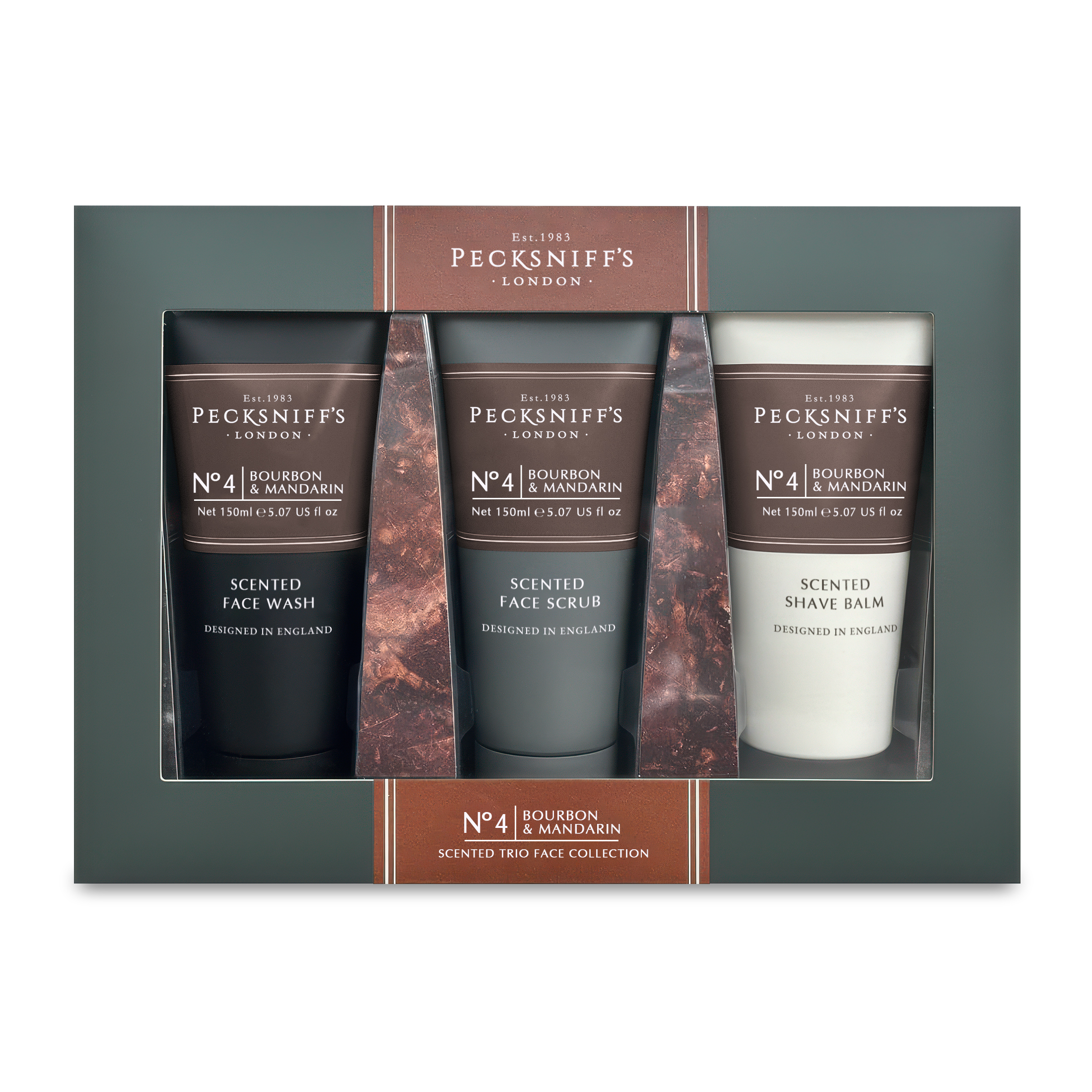 Pecksniff's Men's Trio Face Collection – Bourbon & Mandarin – Face