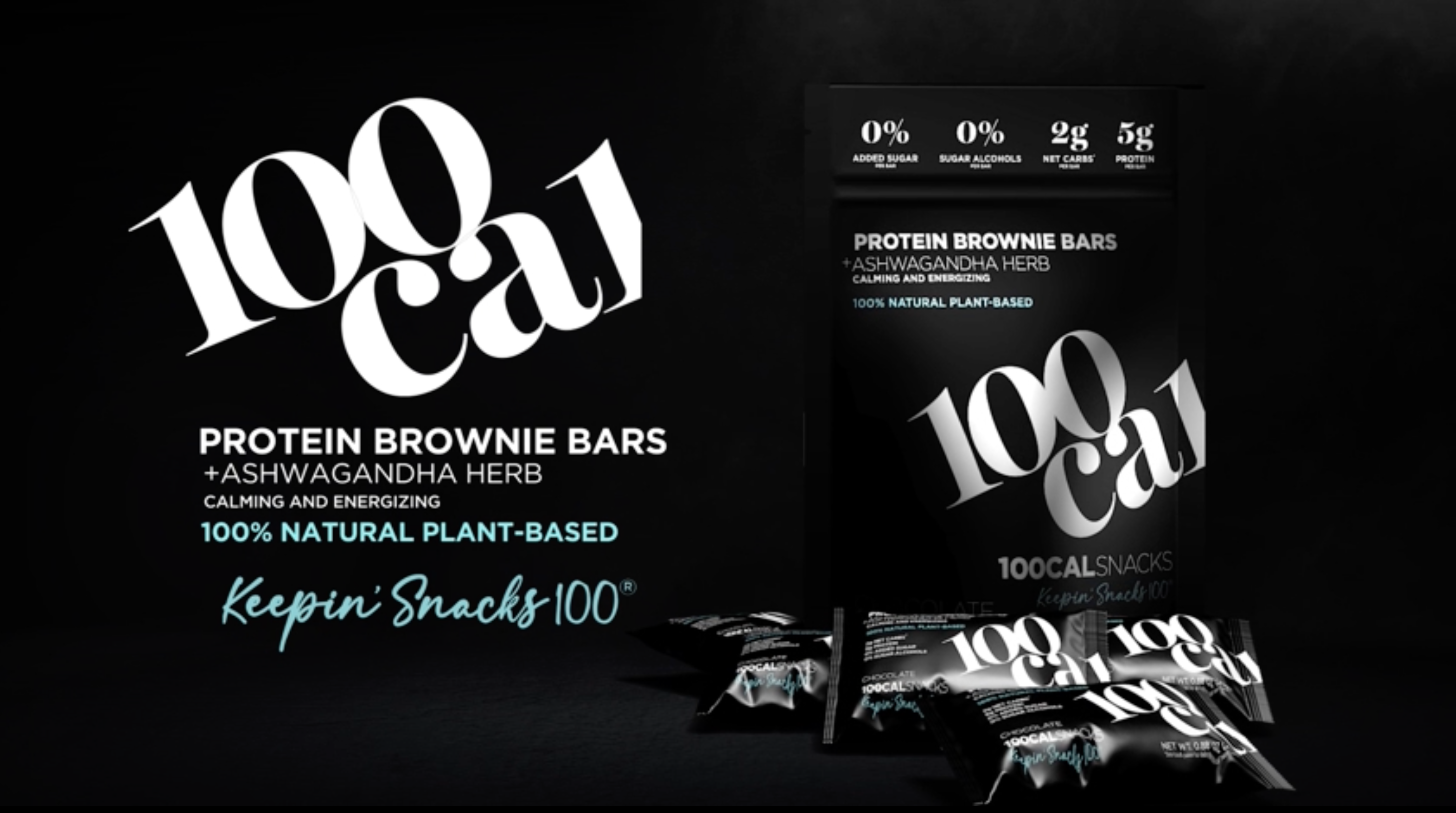 thumbnail video image 2 of 100 Cal Snacks Protein Bars, Chocolate Brownie, Vegan Gluten Free Snack Bars, Zero Sugar Added,  0.88 oz, 20 Count, 2 of 9